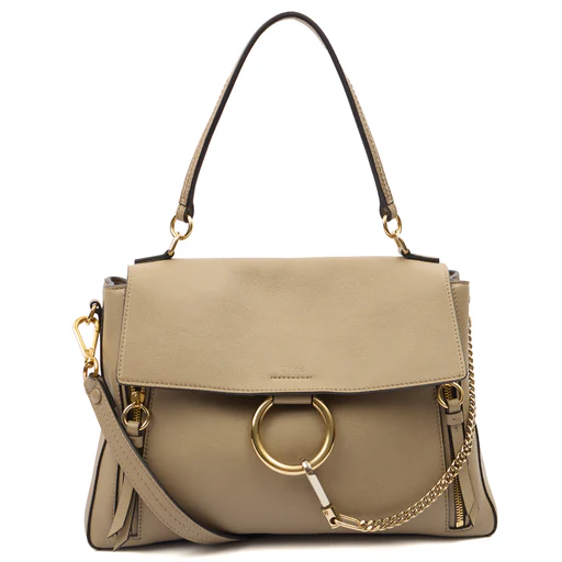 Picture of Chloe Top Handle Faye Day - Medium in Grey, Calfskin Leather