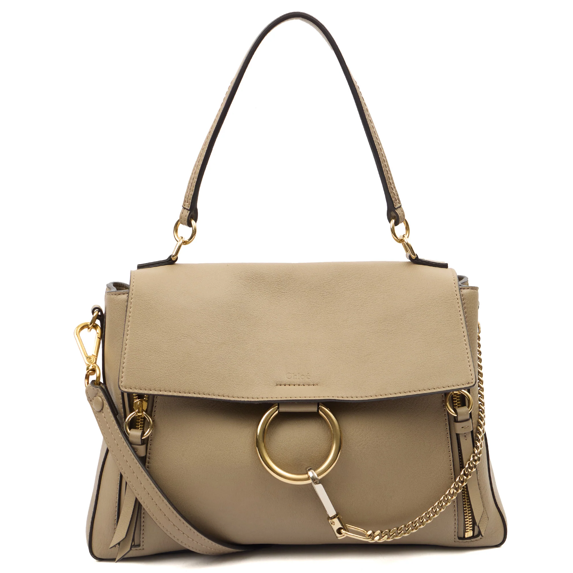 Picture of Chloe Top Handle Faye Day - Medium in Grey, Calfskin Leather