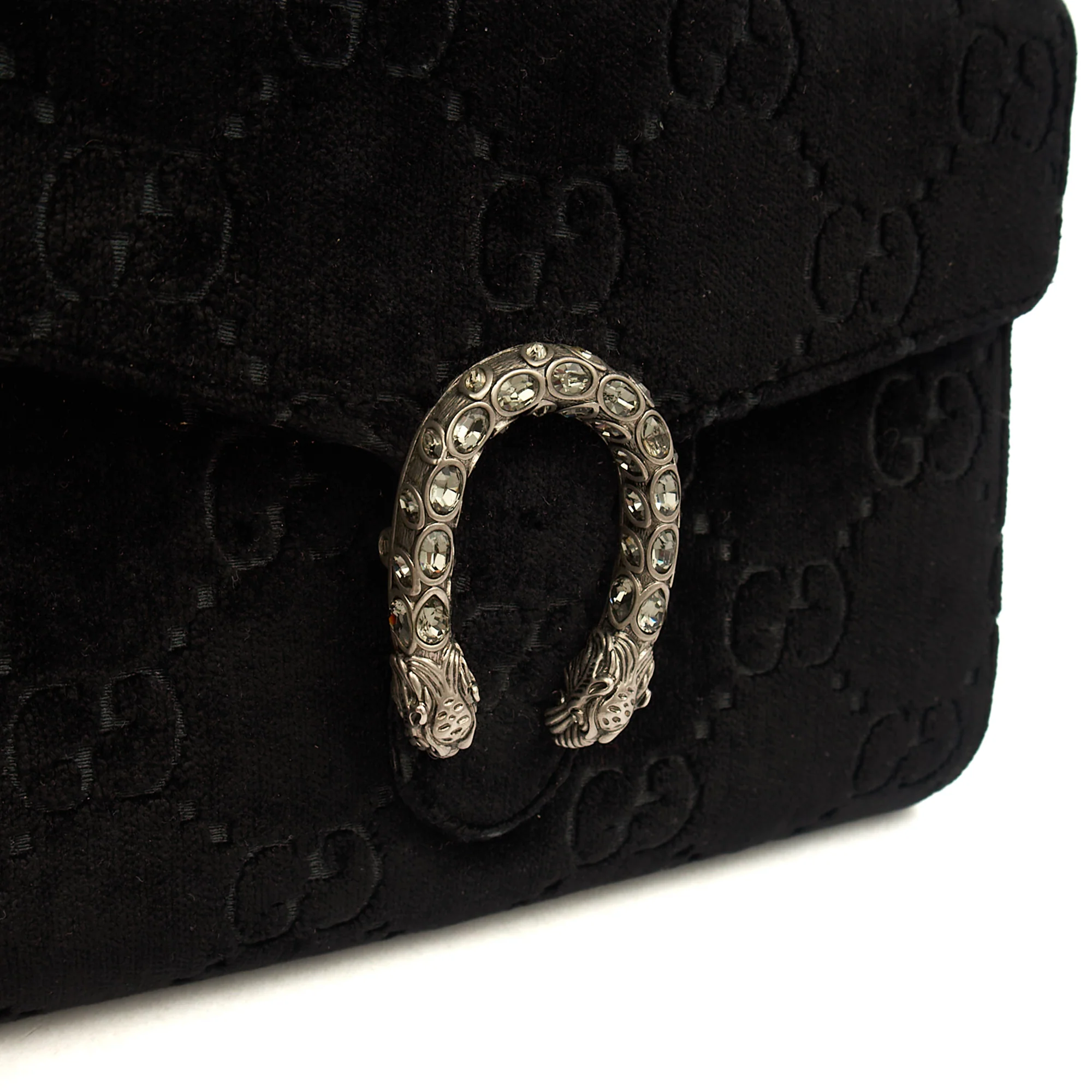 Picture of Gucci Cross Body Dionysus Chain Wallet in Black, Leather