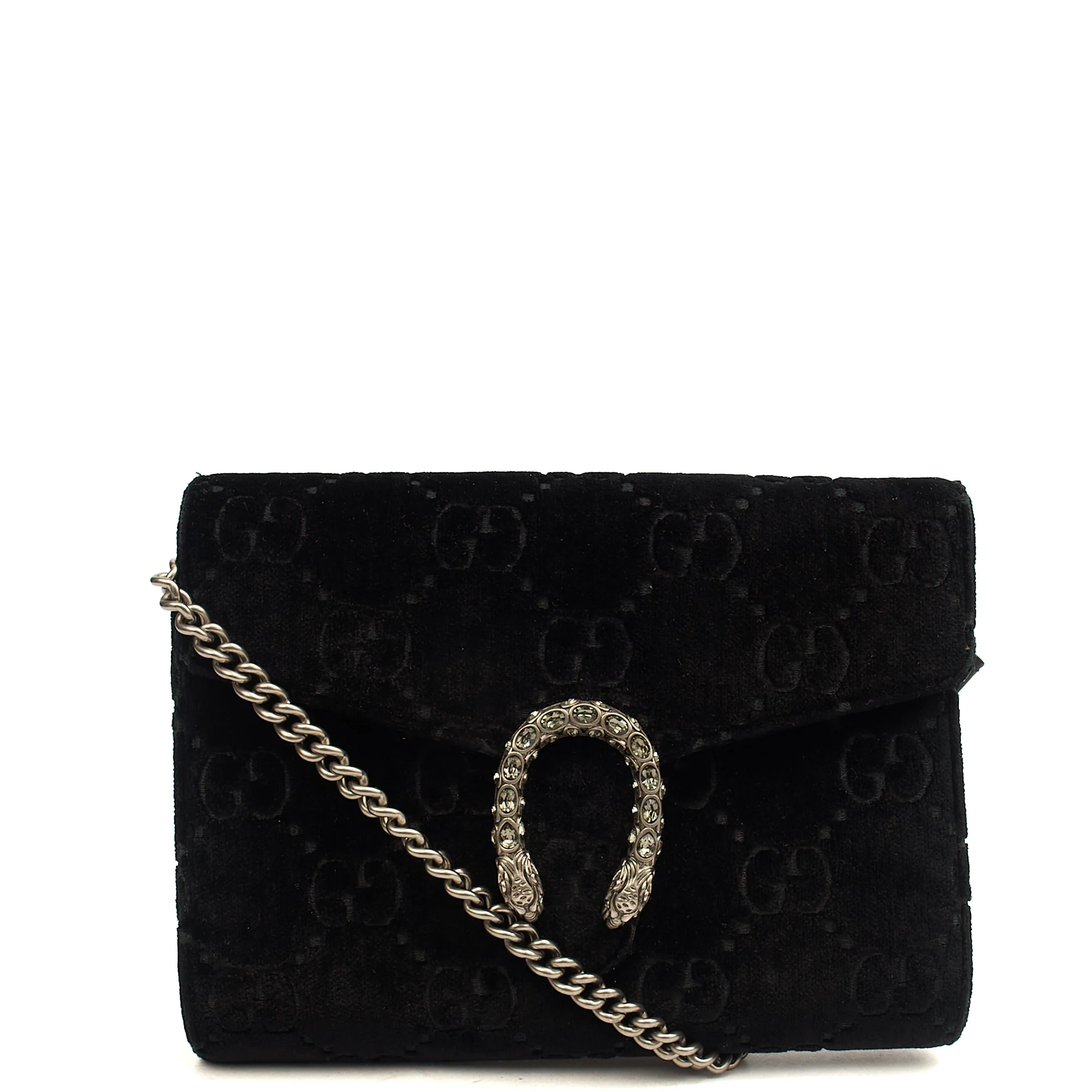 Picture of Gucci Cross Body Dionysus Chain Wallet in Black, Leather