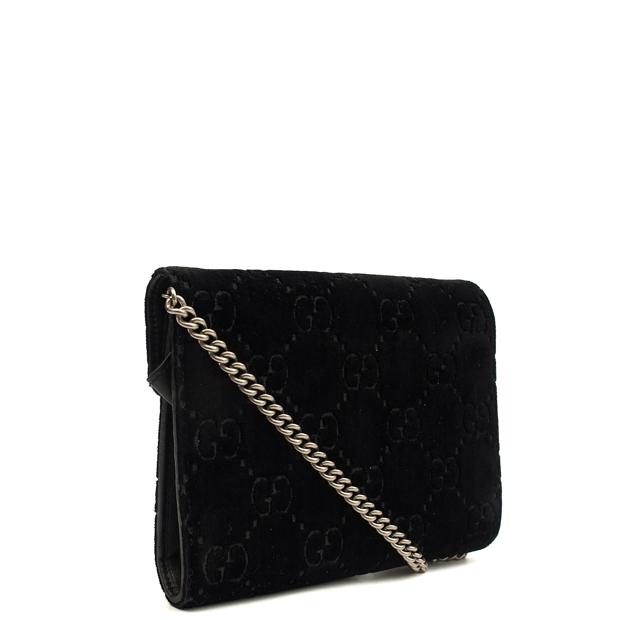 Picture of Gucci Cross Body Dionysus Chain Wallet in Black, Leather