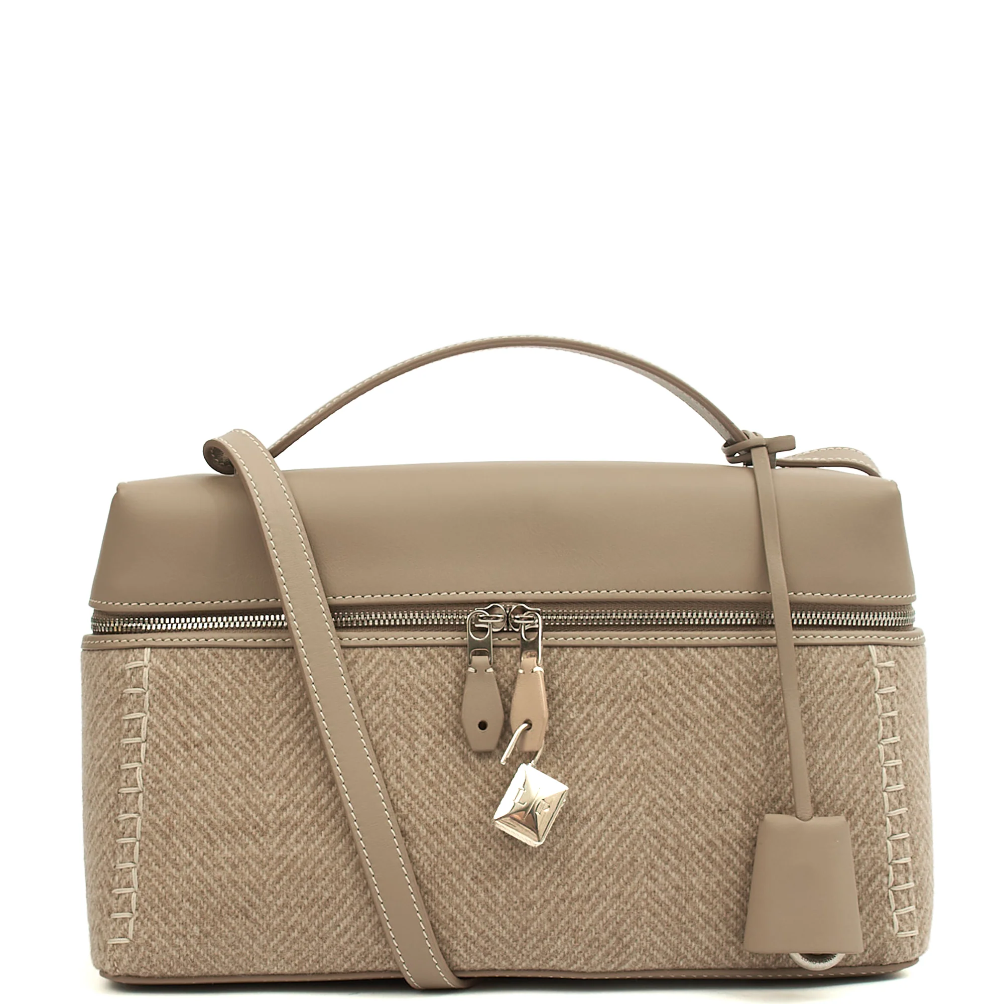 Picture of Loro Piana Cross Body L27 - Extra Pocket in Grey, Leather