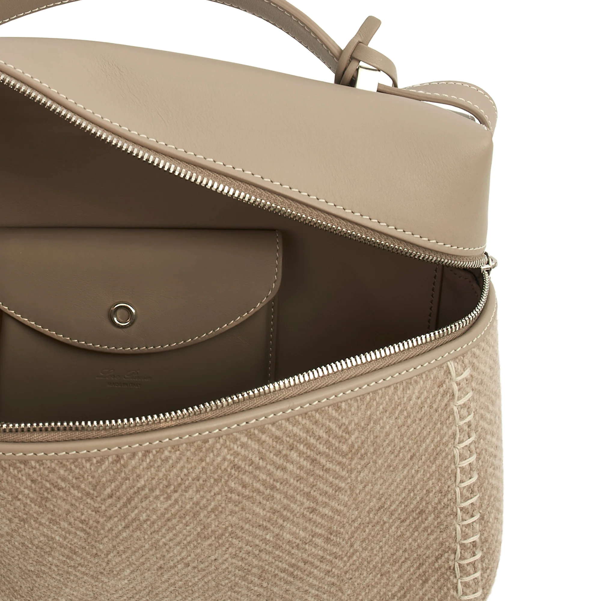 Picture of Loro Piana Cross Body L27 - Extra Pocket in Grey, Leather