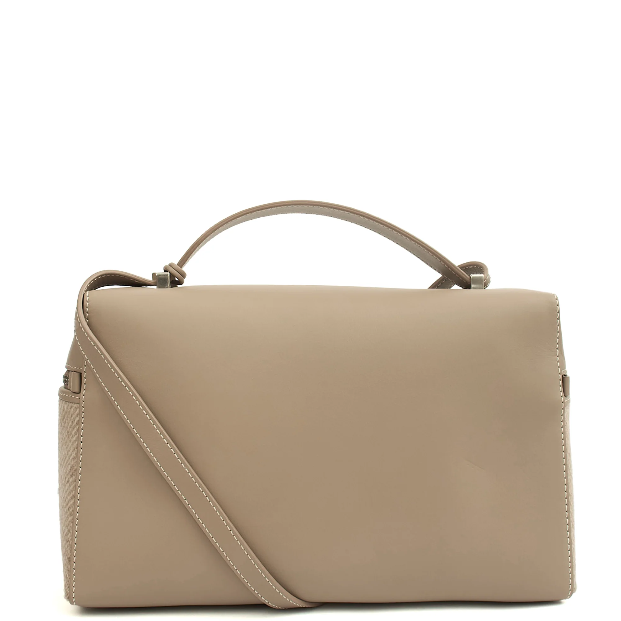 Picture of Loro Piana Cross Body L27 - Extra Pocket in Grey, Leather
