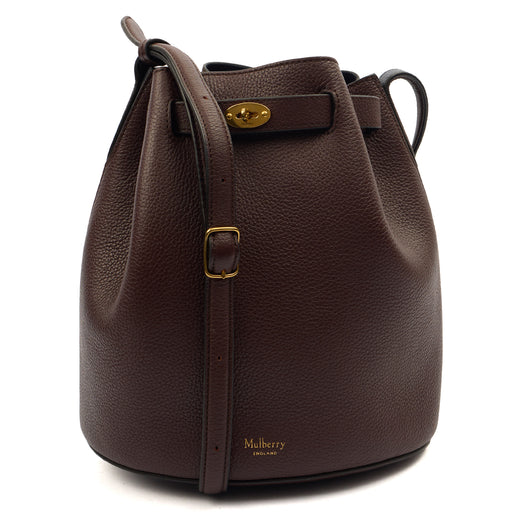 Picture of Mulberry Bucket Bag Abbey Small in Oxblood, Leather