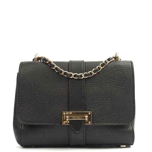 Picture of Aspinal of London Cross Body Lottie in Black, Leather