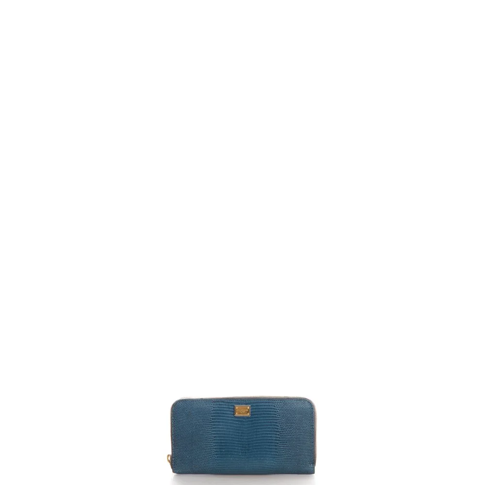 Picture of Dolce & Gabbana Purse Wallet in Blue, Exotic Effect Leather