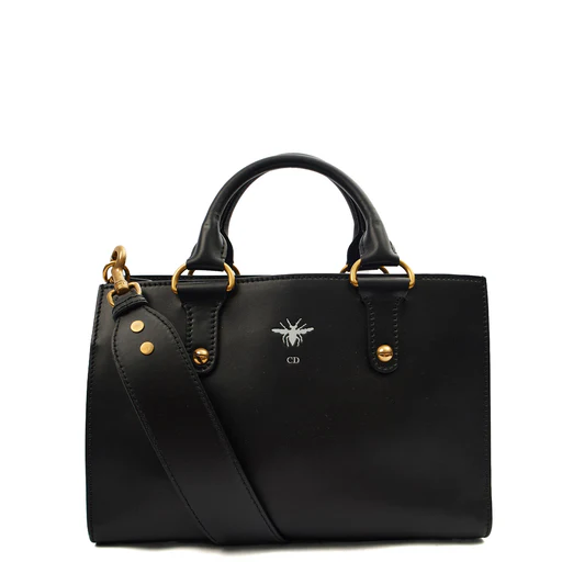 Picture of Christian Dior Tote D-Bee Shopping Bag in Black, Leather