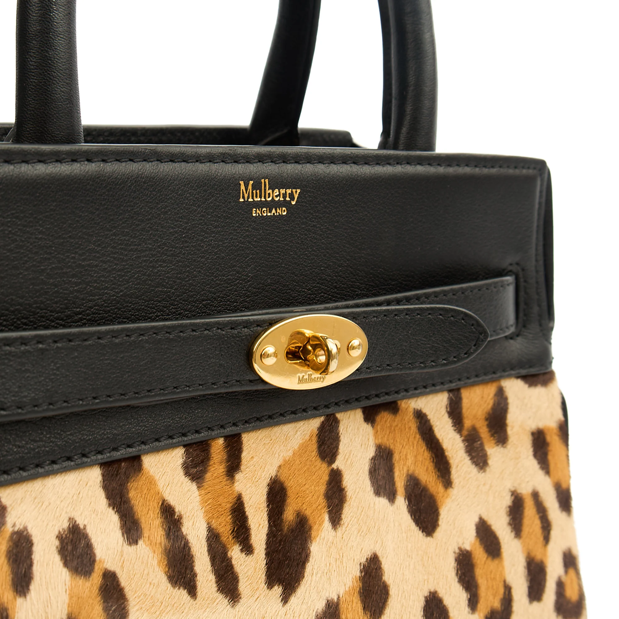 Picture of Mulberry Tote Zipped Bayswater - Small in Black, Calfskin Leather