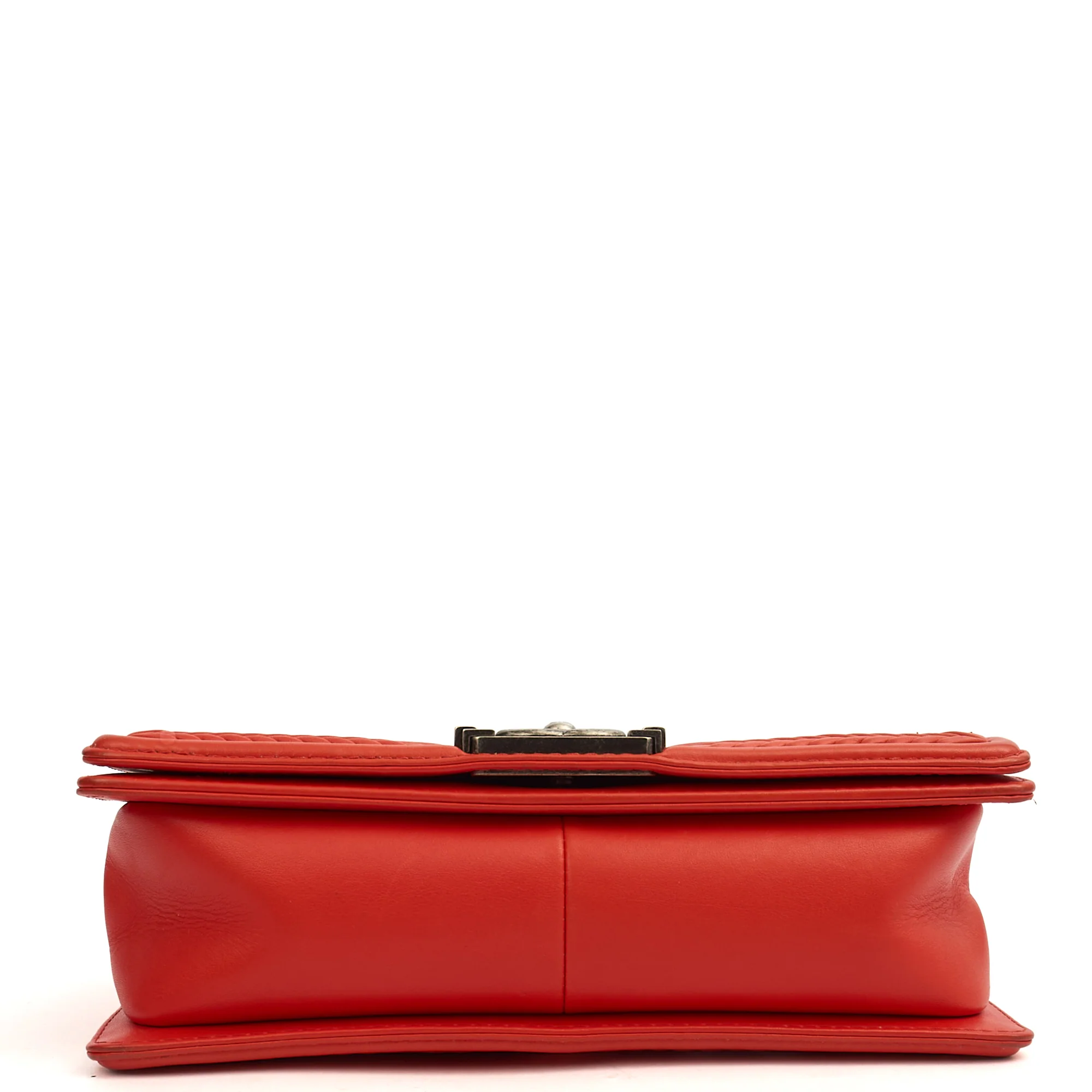 Picture of Chanel Cross Body Boy - Medium in Red, Calfskin Leather
