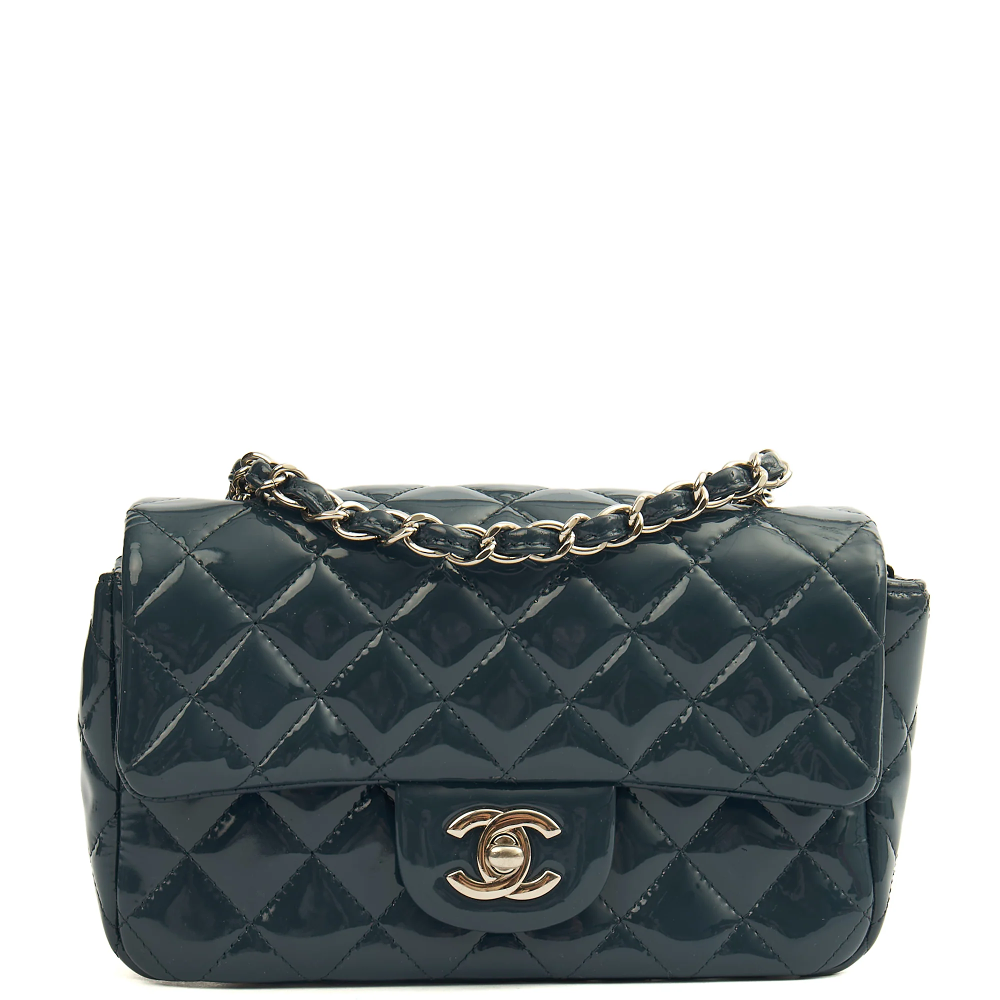 Picture of Chanel Mini Bag Classic - Mini (Rectangular) in Blue, Patent Leather