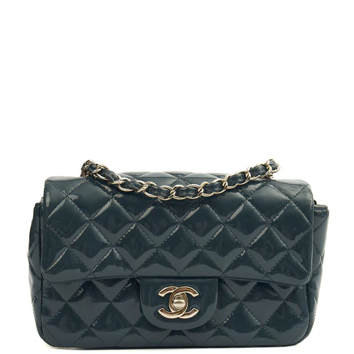 Picture of Chanel Mini Bag Classic - Mini (Rectangular) in Blue, Patent Leather