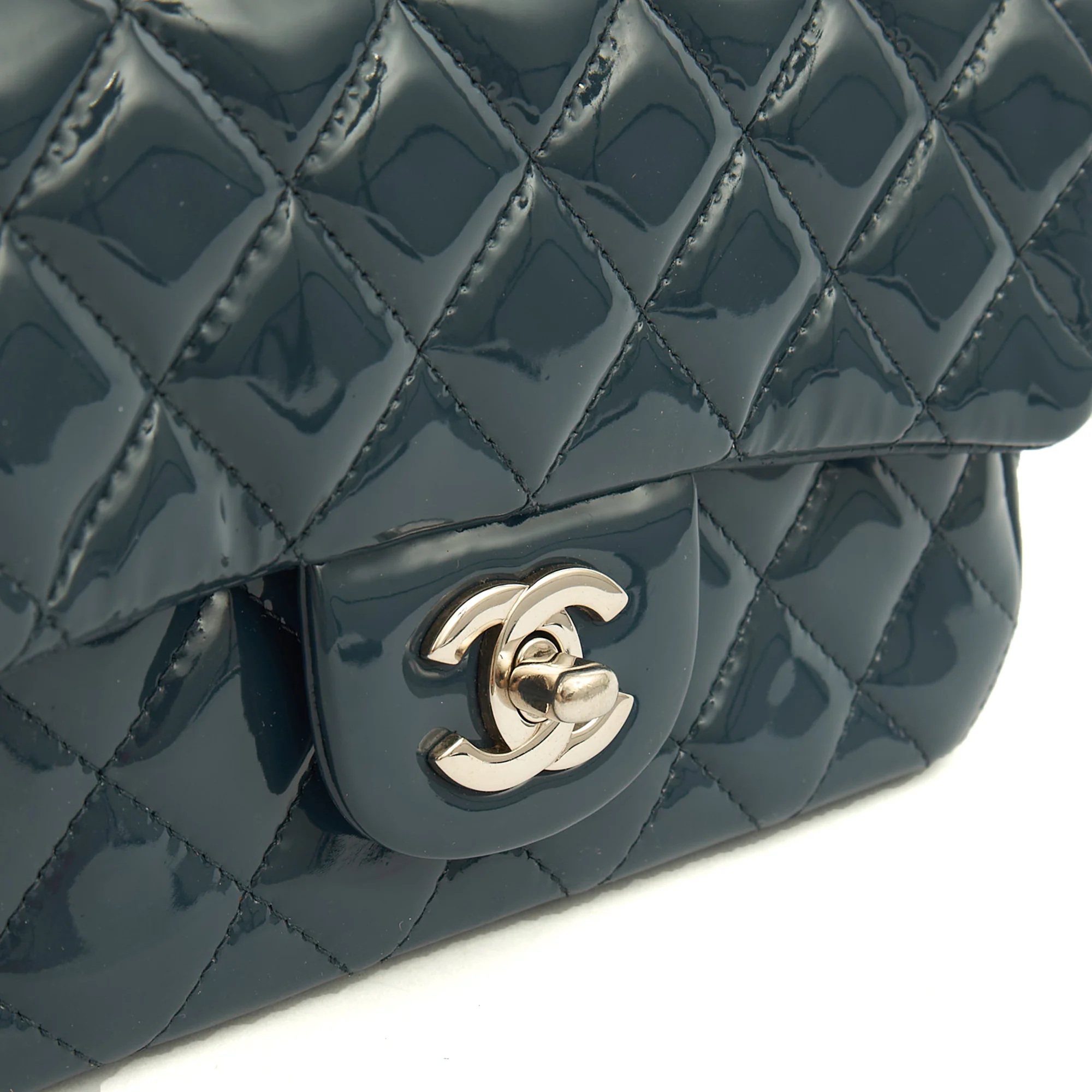 Picture of Chanel Mini Bag Classic - Mini (Rectangular) in Blue, Patent Leather