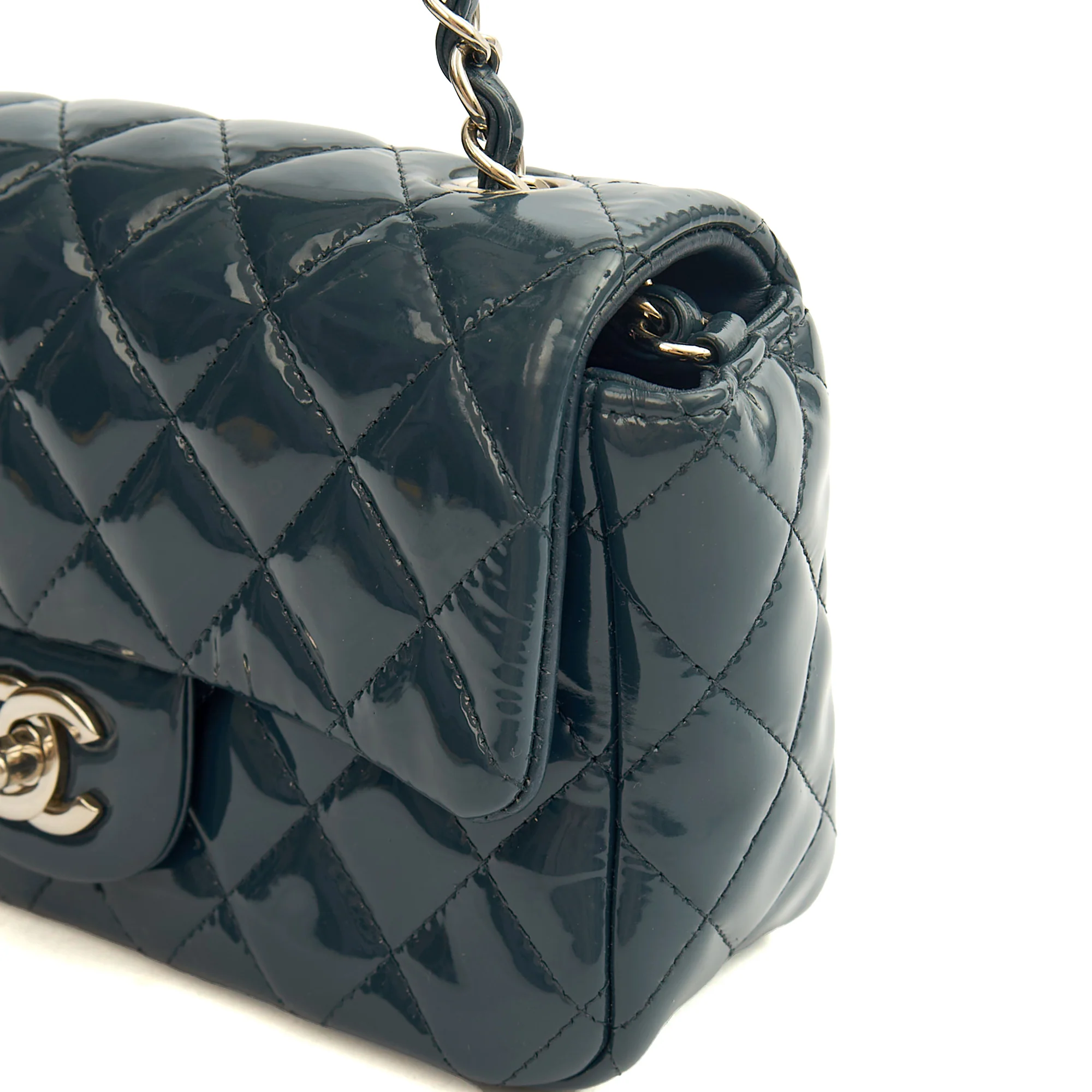 Picture of Chanel Mini Bag Classic - Mini (Rectangular) in Blue, Patent Leather