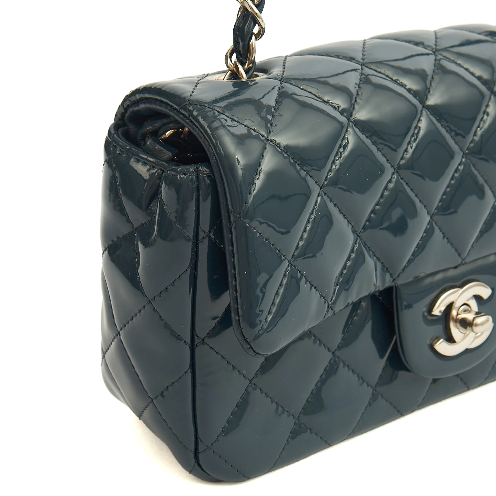 Picture of Chanel Mini Bag Classic - Mini (Rectangular) in Blue, Patent Leather