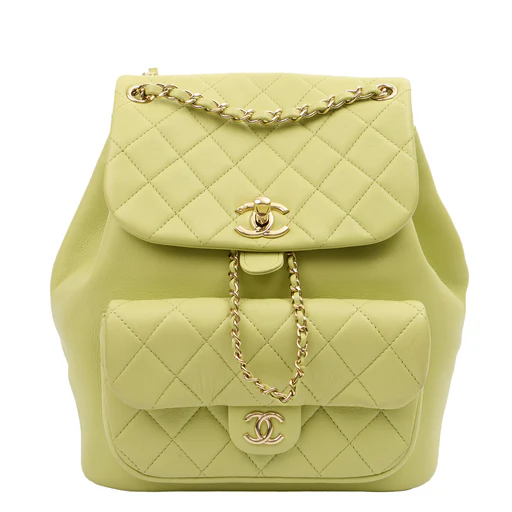 Picture of Chanel Backpack Backpack in Green, Lambskin Leather