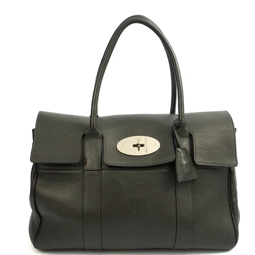 Picture of Mulberry Top Handle Bayswater Heritage in Grey, Calfskin Leather