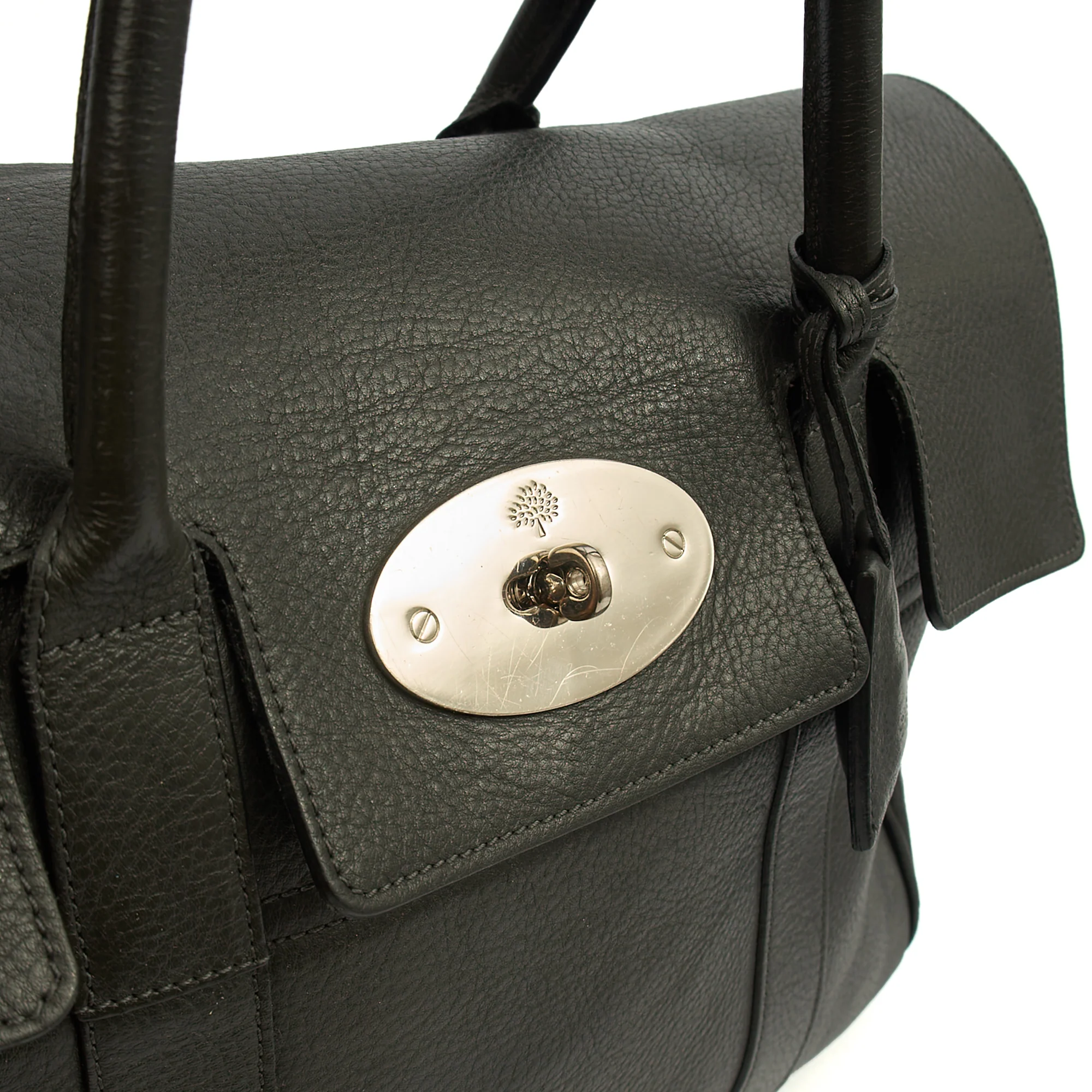 Picture of Mulberry Top Handle Bayswater Heritage in Grey, Calfskin Leather