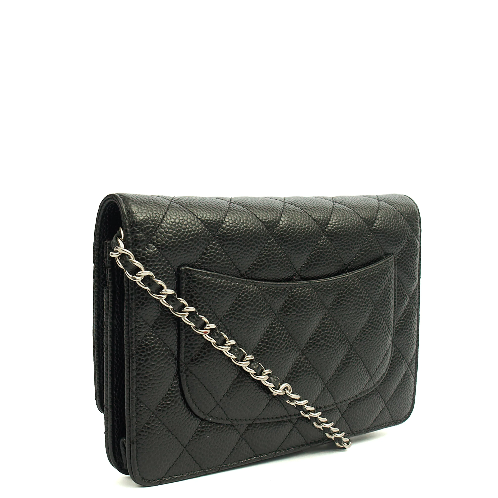 Picture of Chanel Cross Body Wallet on Chain in Black, Caviar Leather