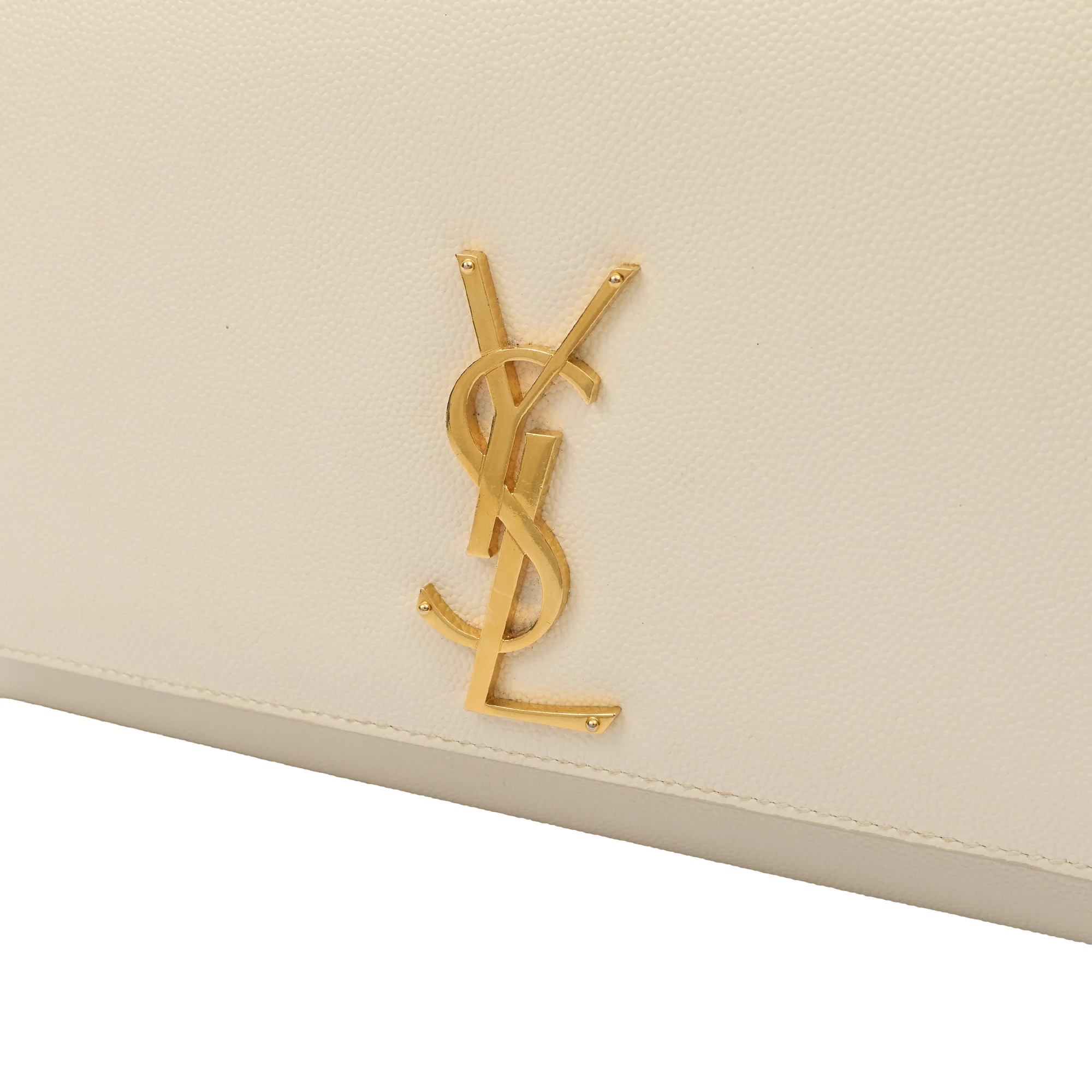 Picture of Saint Laurent Cross Body Kate Medium in White, Calfskin Leather