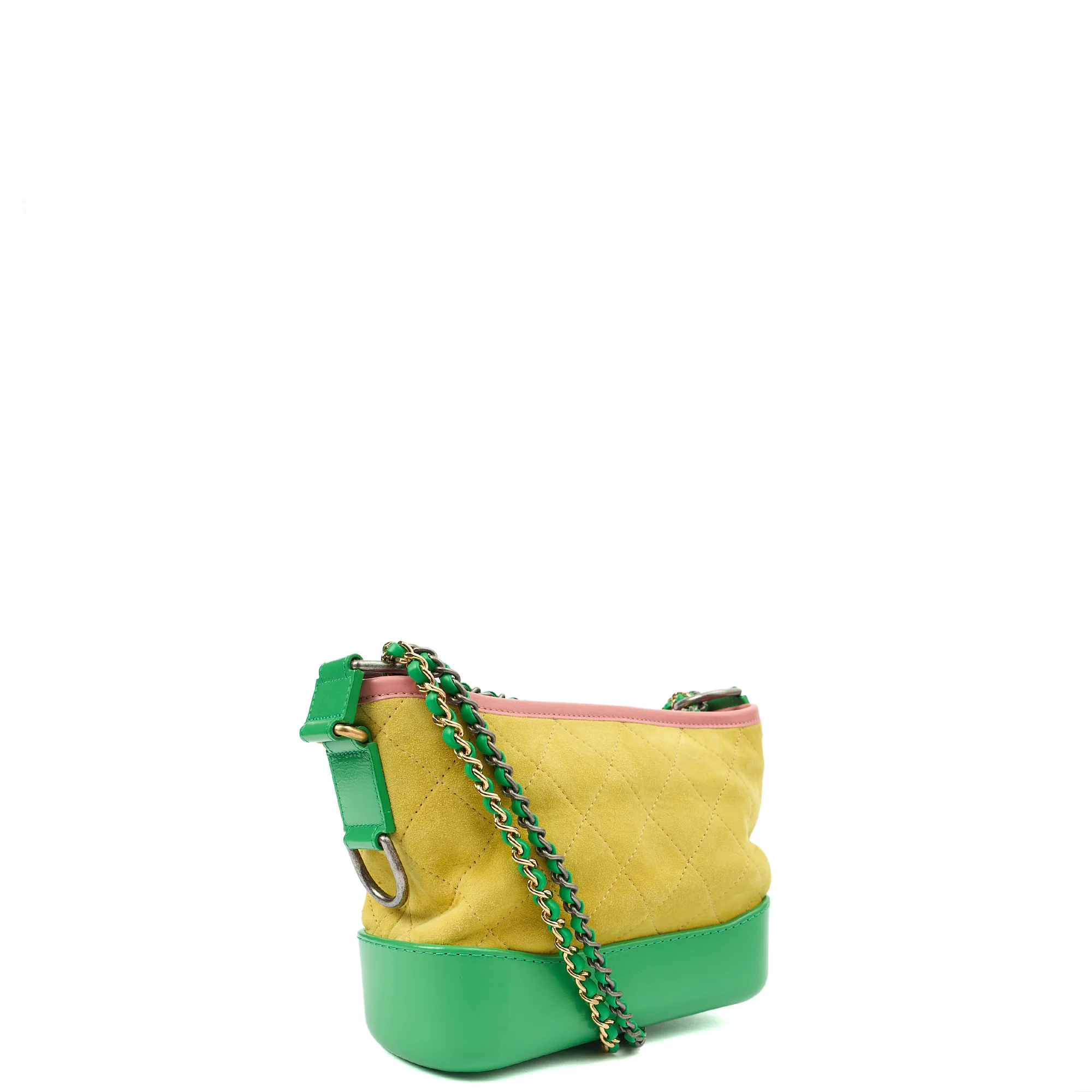 Picture of Chanel Cross Body Gabrielle Hobo - Small in Yellow, Suede
