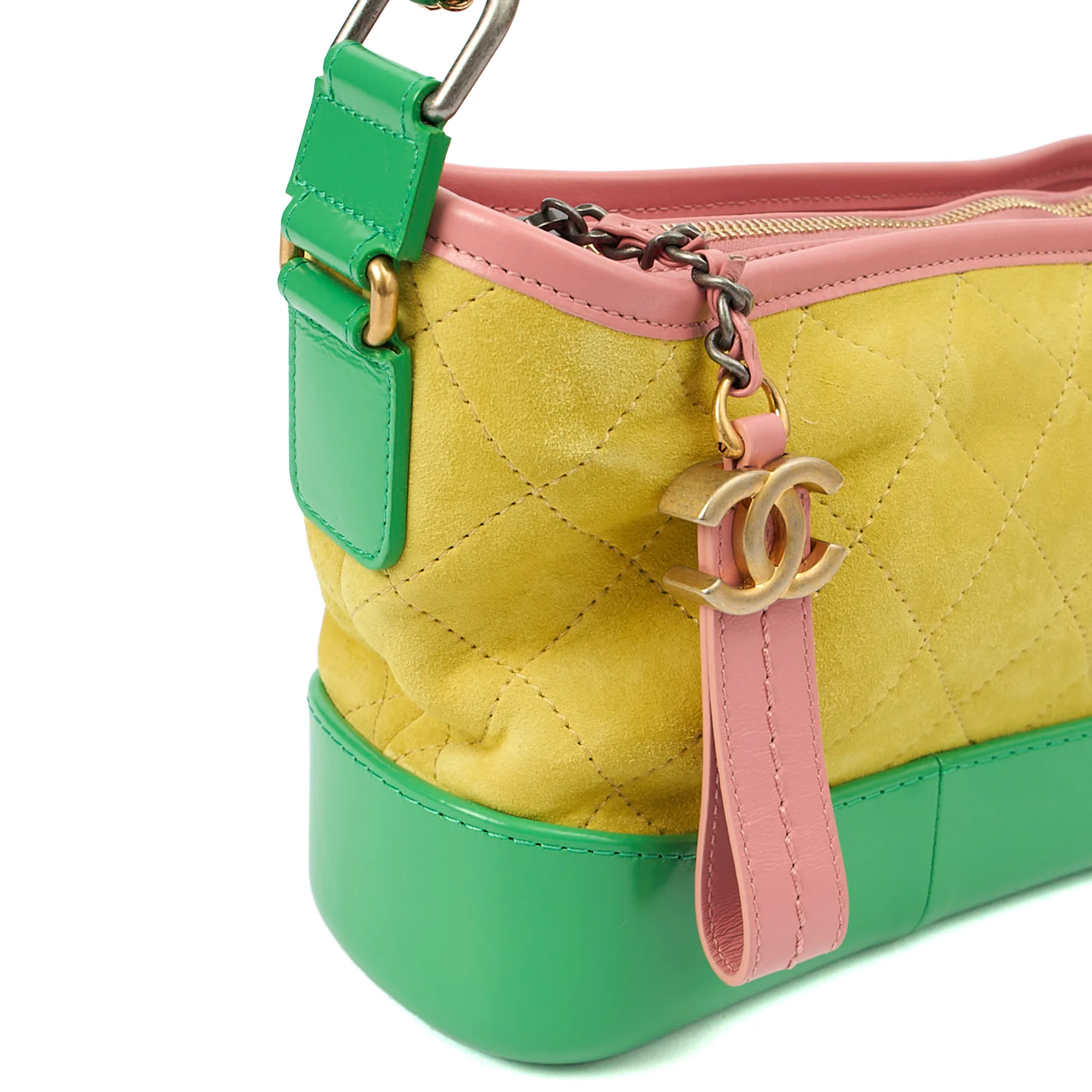 Picture of Chanel Cross Body Gabrielle Hobo - Small in Yellow, Suede