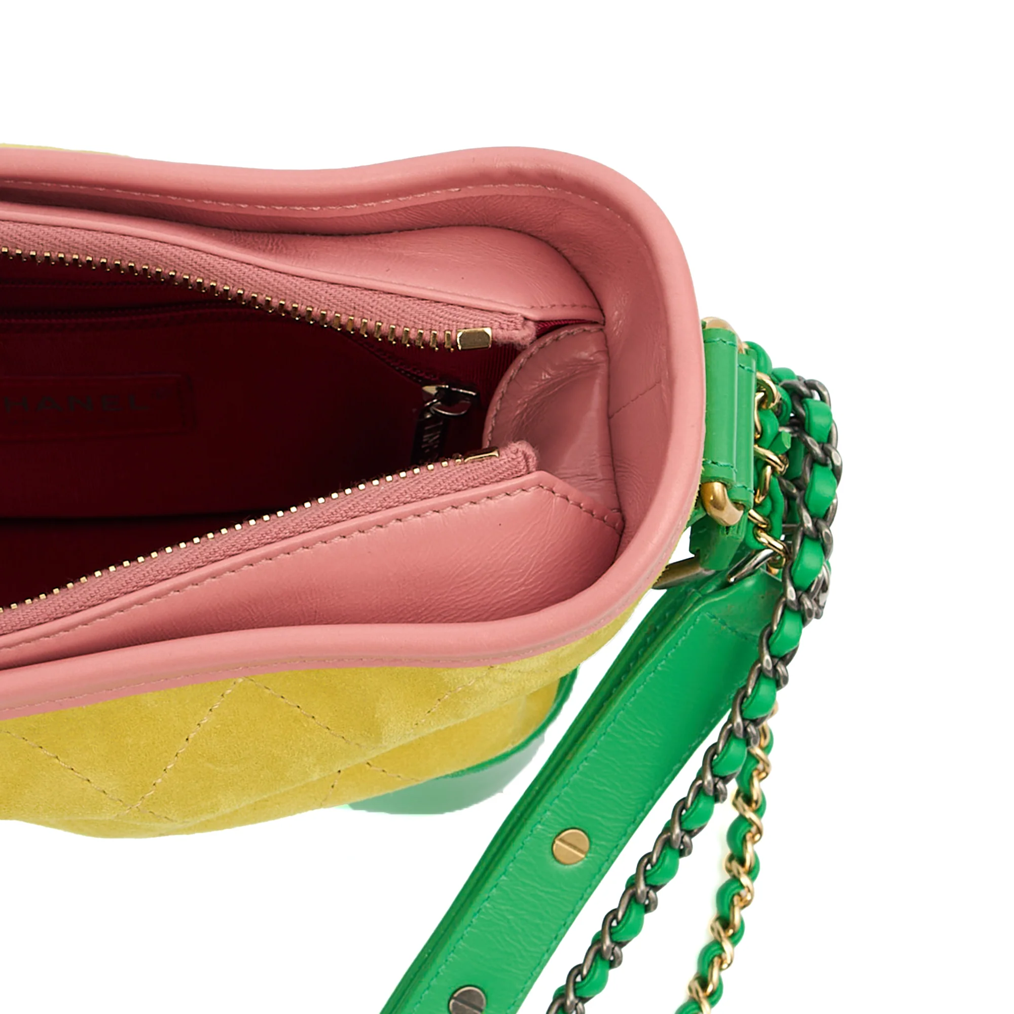 Picture of Chanel Cross Body Gabrielle Hobo - Small in Yellow, Suede