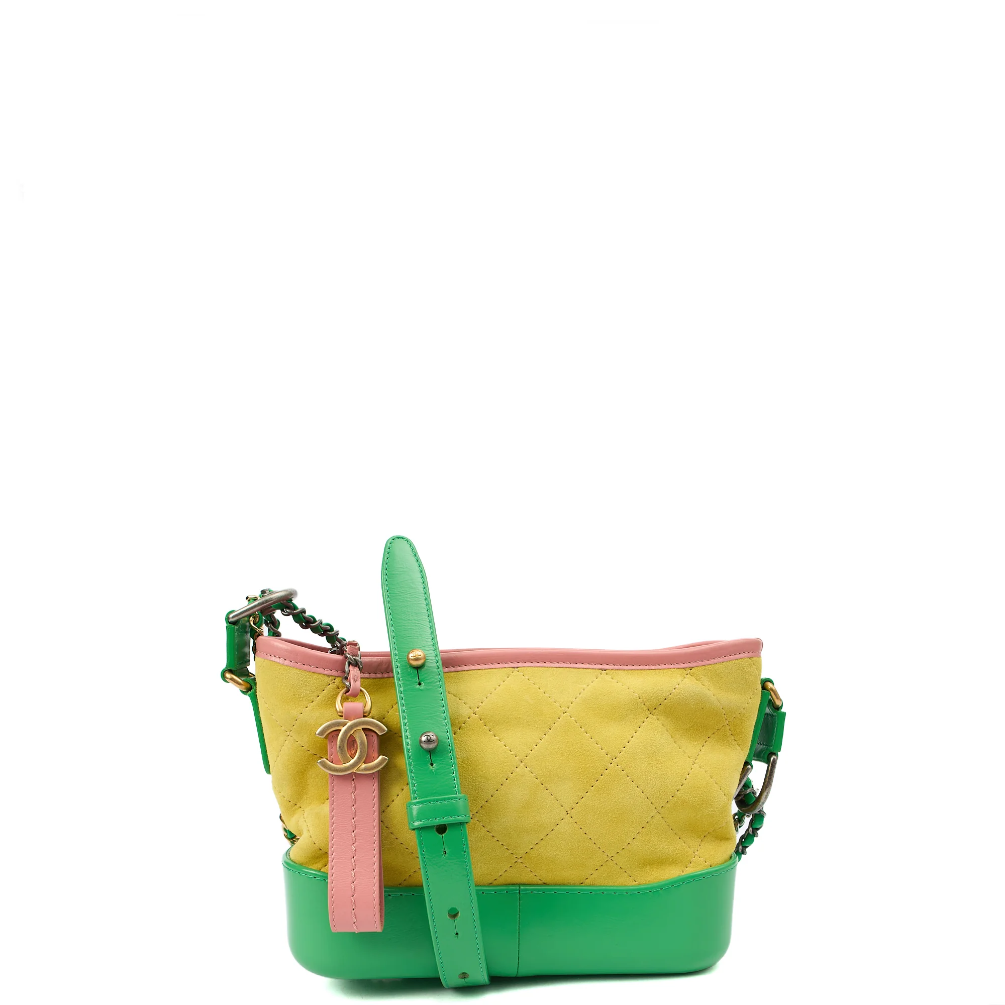 Picture of Chanel Cross Body Gabrielle Hobo - Small in Yellow, Suede