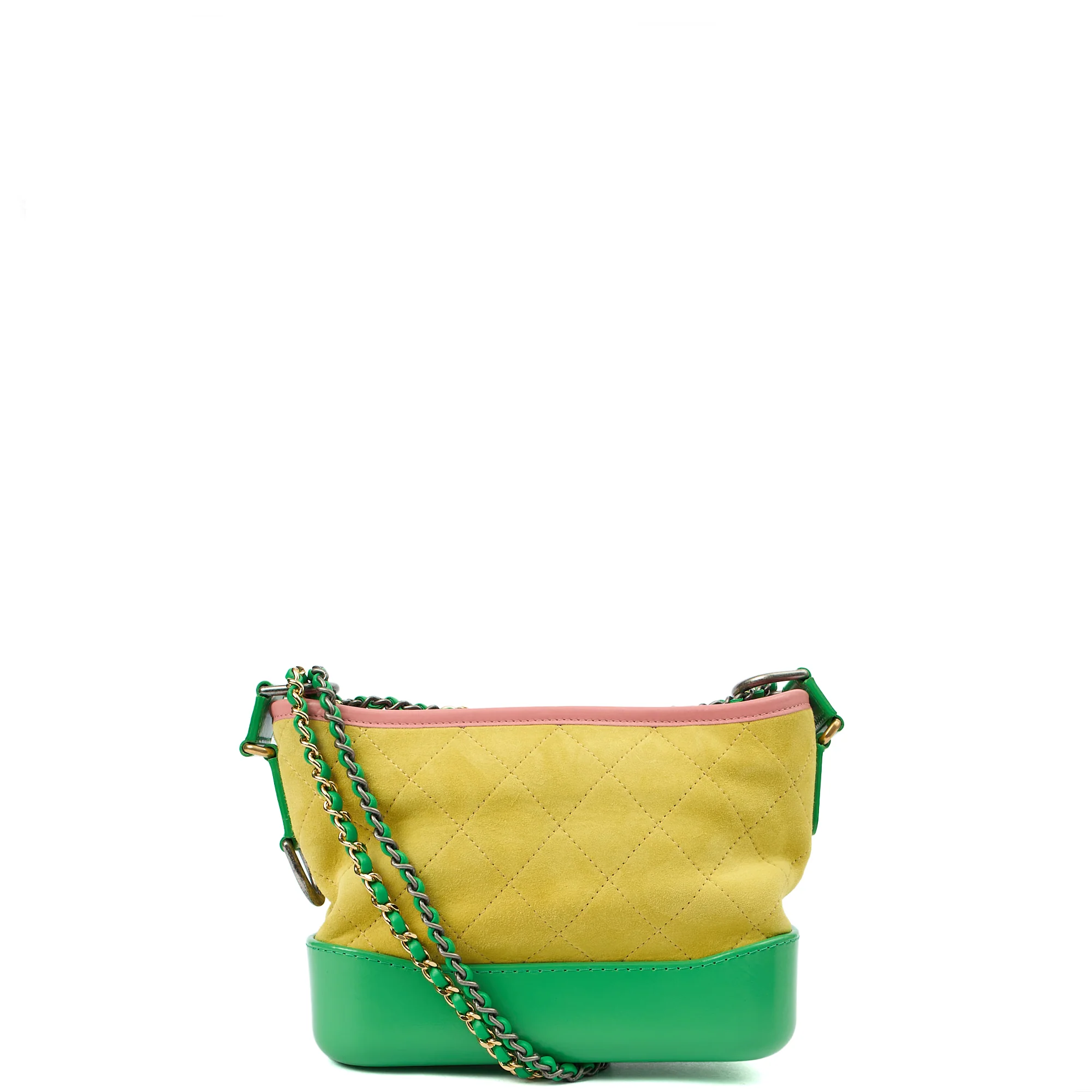 Picture of Chanel Cross Body Gabrielle Hobo - Small in Yellow, Suede