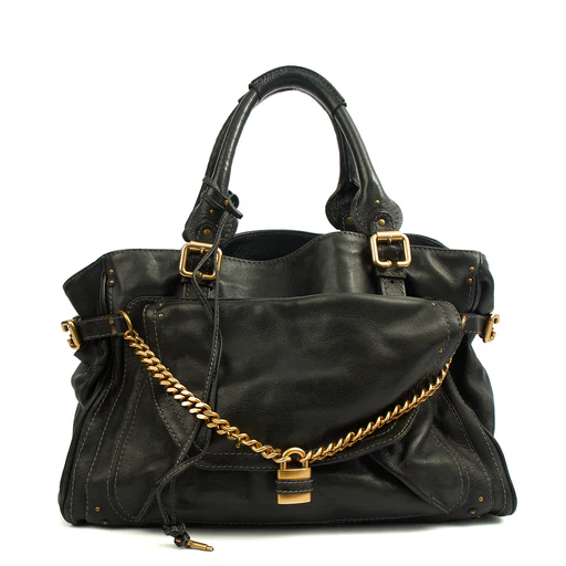 Picture of Chloe Shoulder Bag Paddington - Tote in Black, Leather