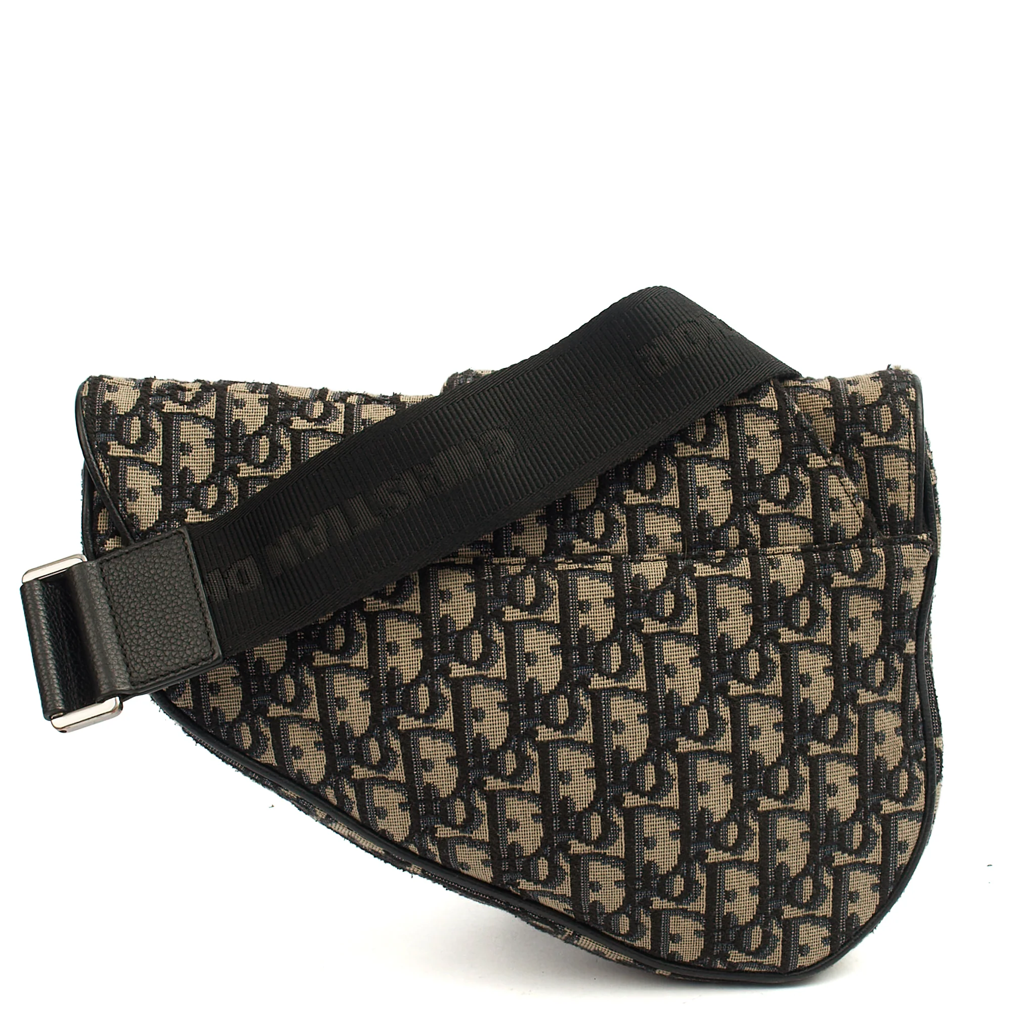 Picture of Christian Dior Cross Body Homme - Saddle Bag in Blue, Dior Oblique Embroidery