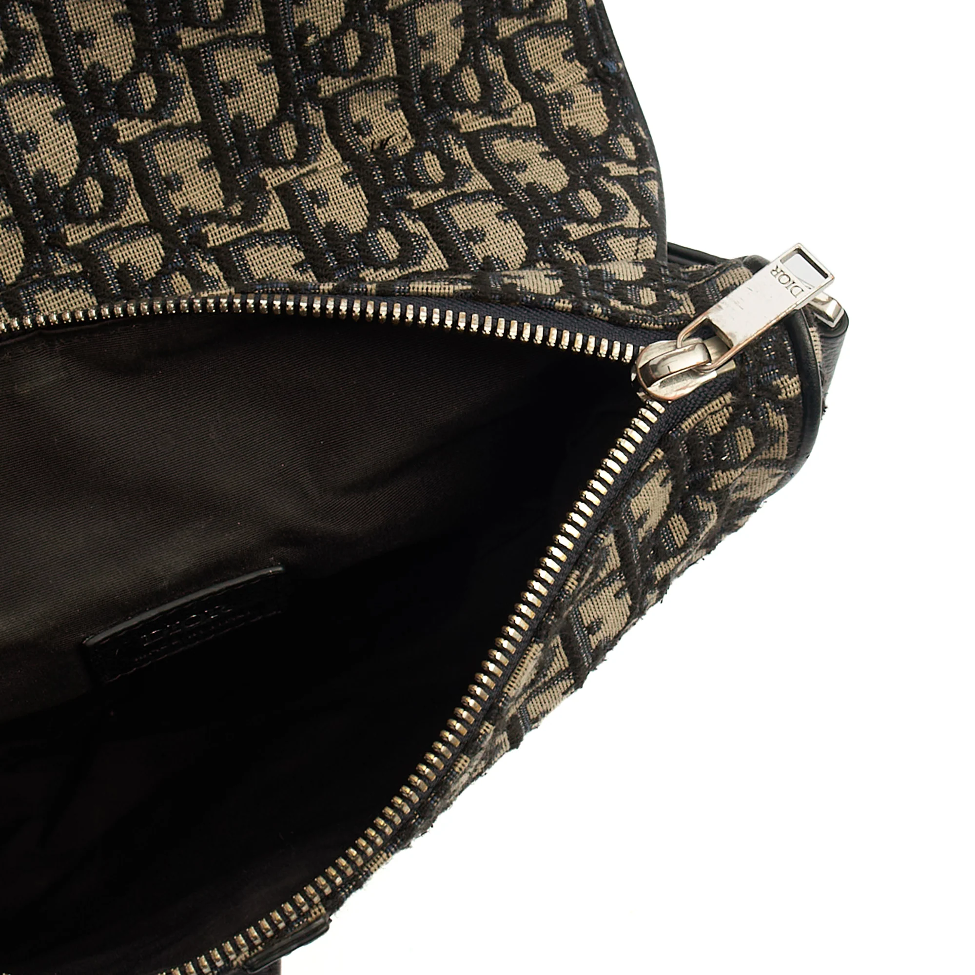Picture of Christian Dior Cross Body Homme - Saddle Bag in Blue, Dior Oblique Embroidery