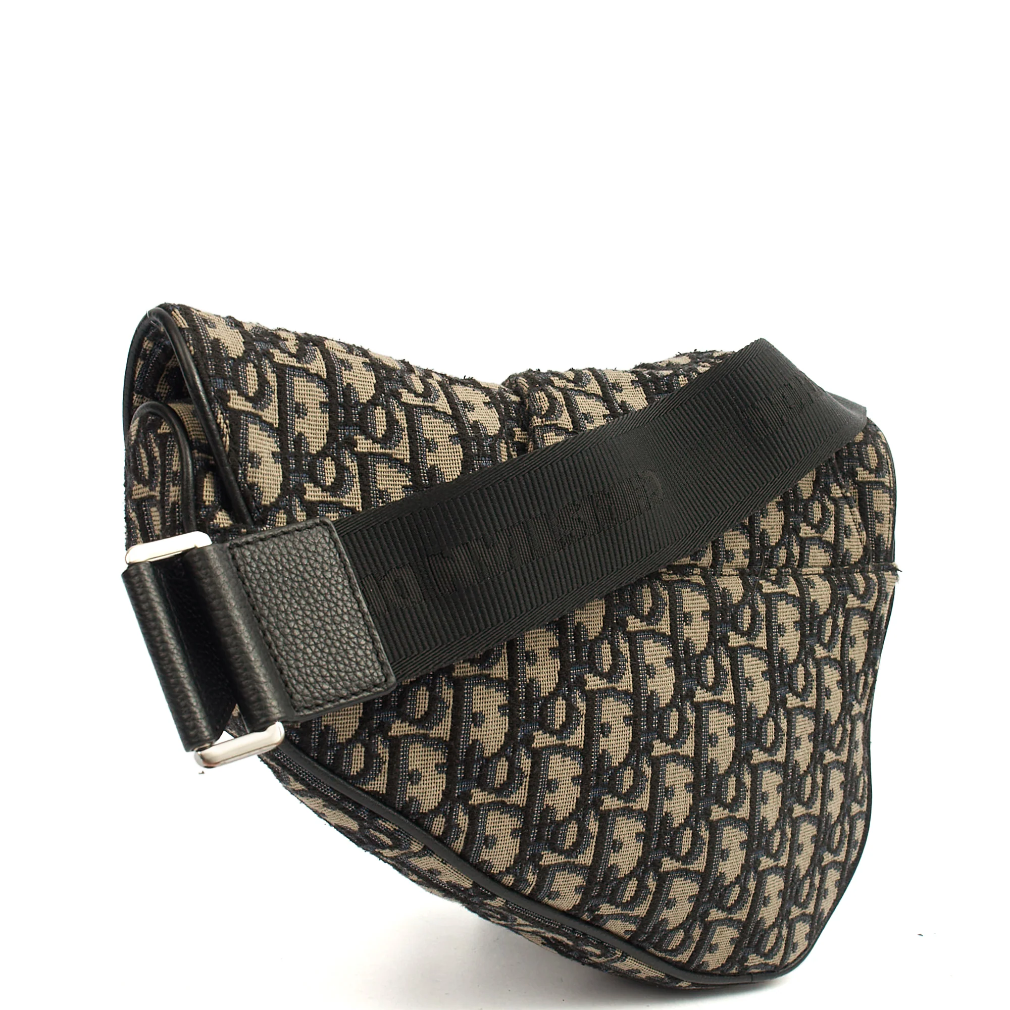 Picture of Christian Dior Cross Body Homme - Saddle Bag in Blue, Dior Oblique Embroidery