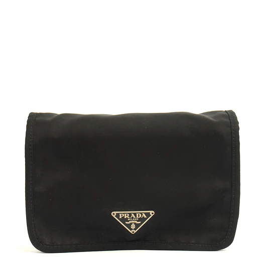 Picture of Prada Wallet Nylon Pouch Wristlet in Black, Nylon