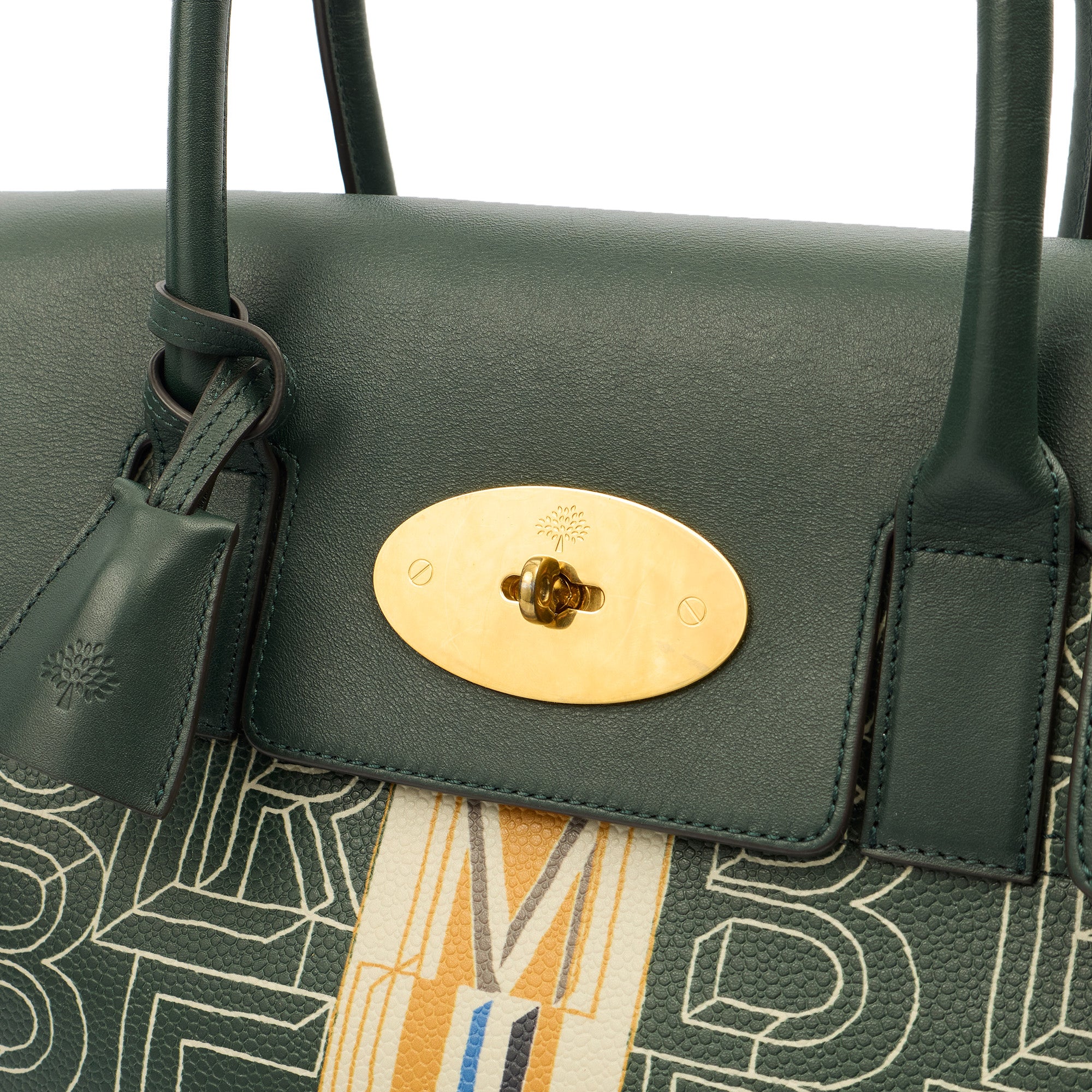Picture of Mulberry Tote Bayswater Heritage in Green, Calfskin Leather
