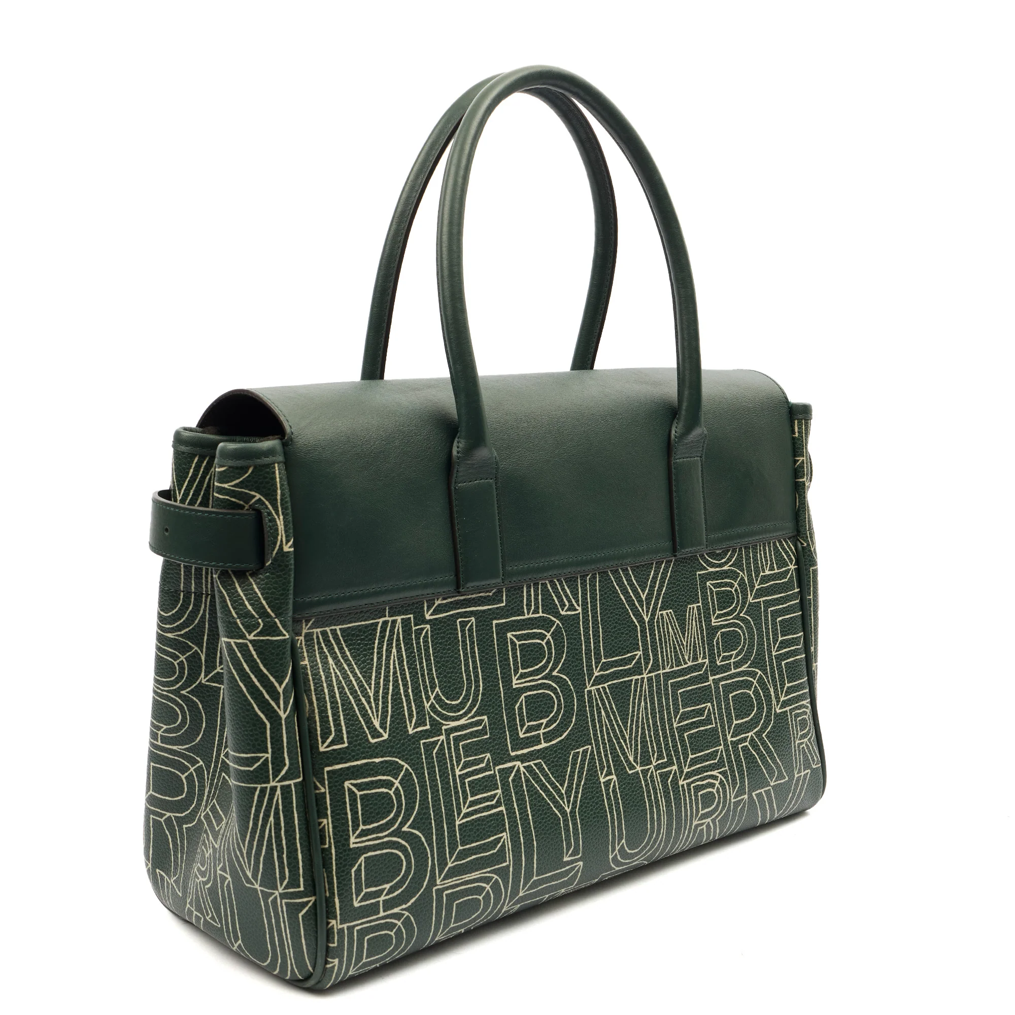 Picture of Mulberry Tote Bayswater Heritage in Green, Calfskin Leather
