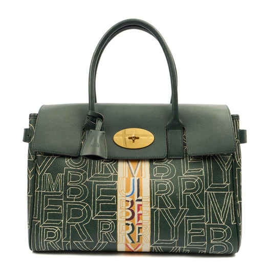 Picture of Mulberry Tote Bayswater Heritage in Green, Calfskin Leather