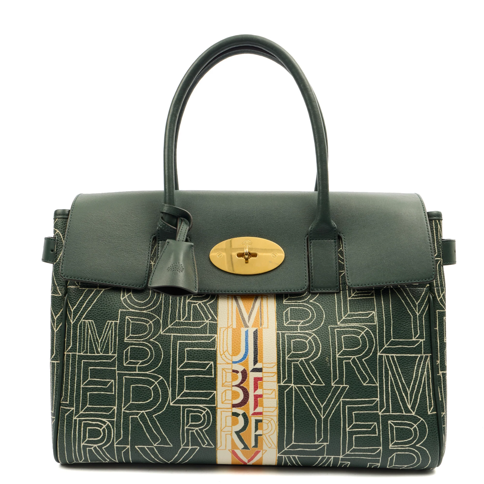 Picture of Mulberry Tote Bayswater Heritage in Green, Calfskin Leather