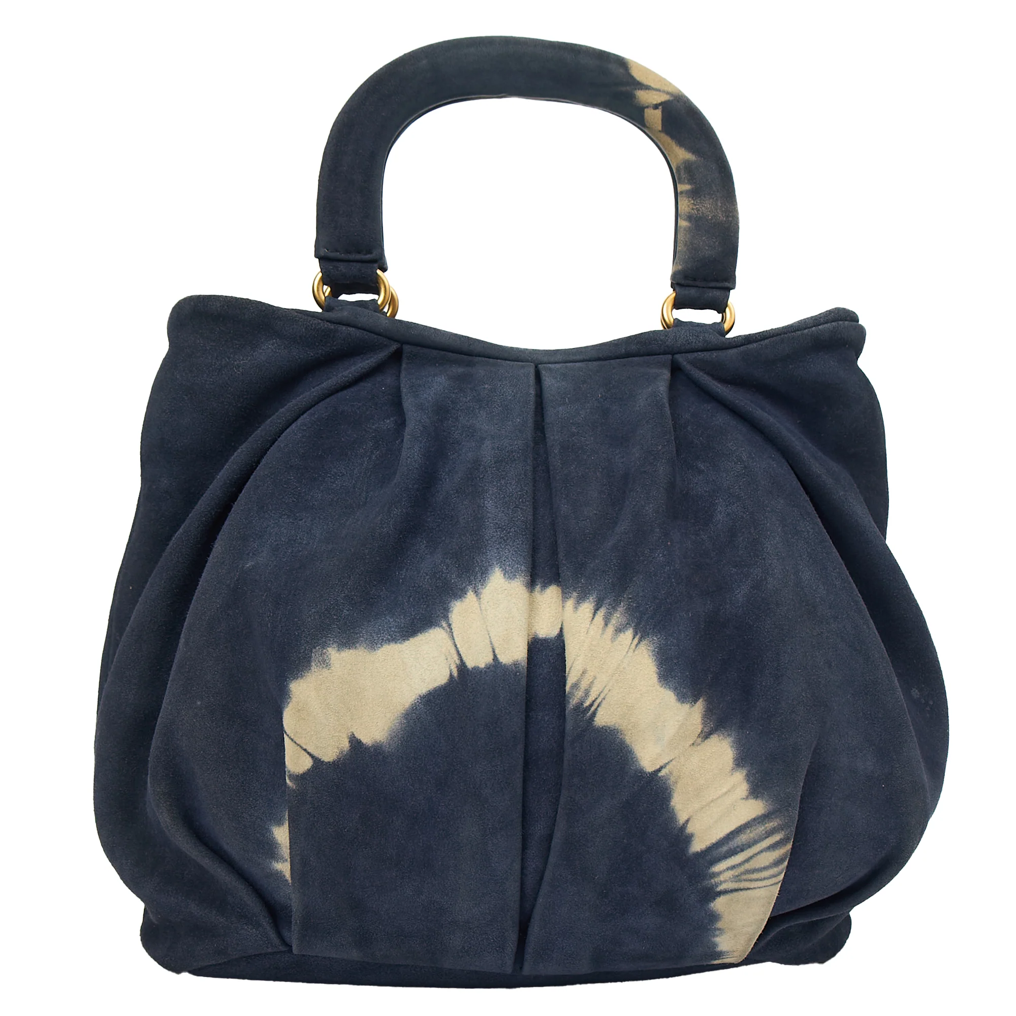 Picture of Miu Miu Tote Tote in Blue, Suede