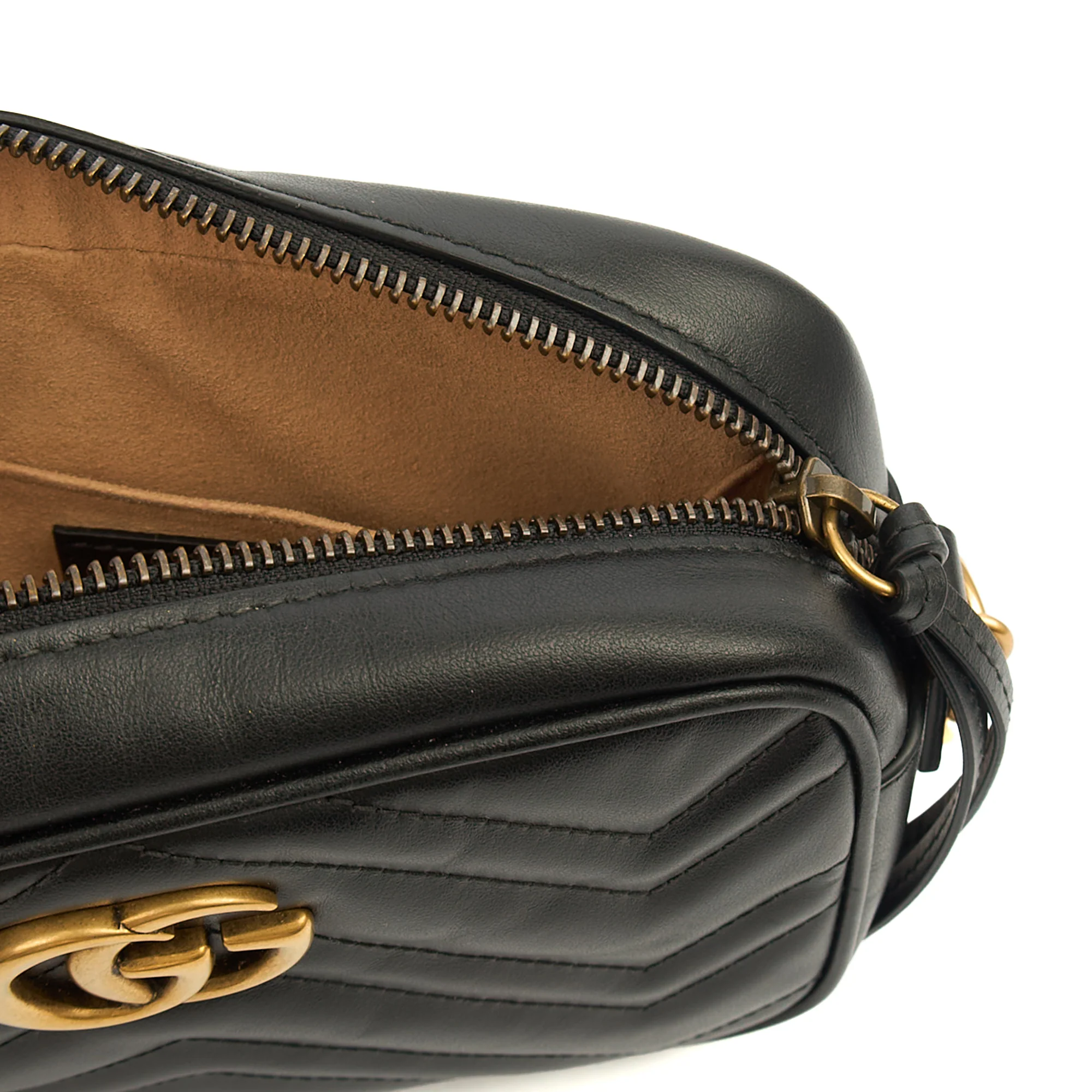 Gucci Cross Body Marmont Shoulder Bag - Mini in Black, Leather