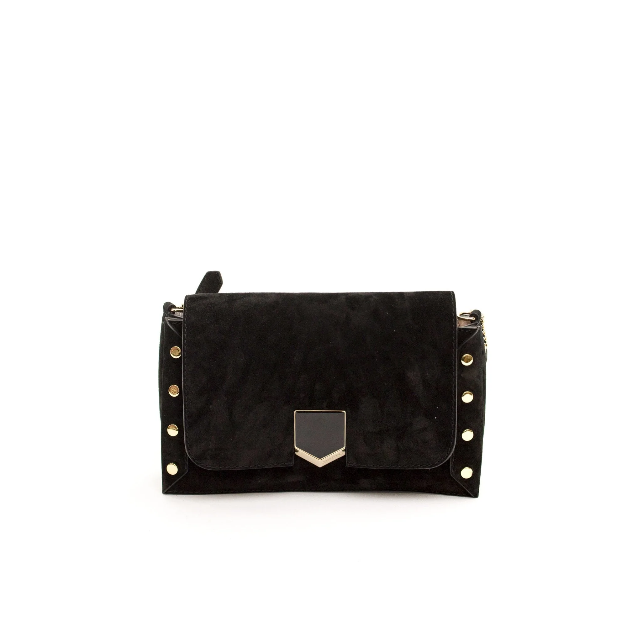 Picture of Jimmy Choo Cross Body Lockett  in Black, Suede