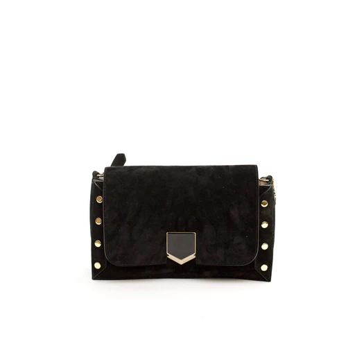 Picture of Jimmy Choo Cross Body Lockett  in Black, Suede