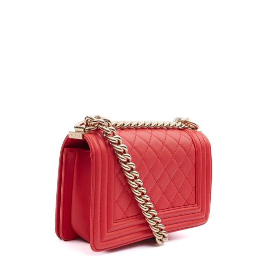 Picture of Chanel Cross Body Boy - Small in Red, Leather