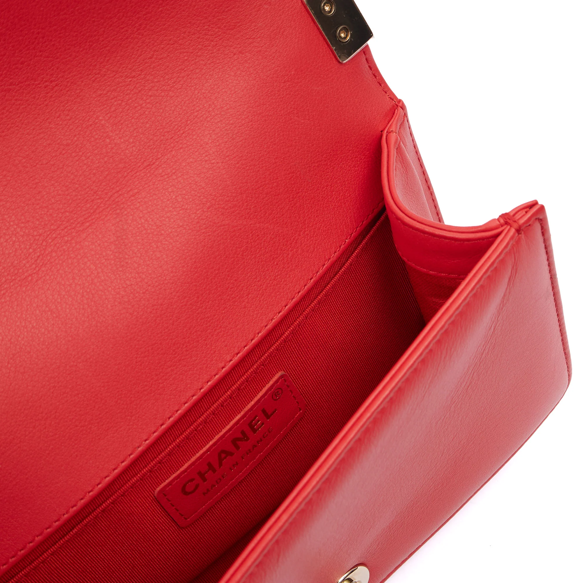 Picture of Chanel Cross Body Boy - Small in Red, Leather