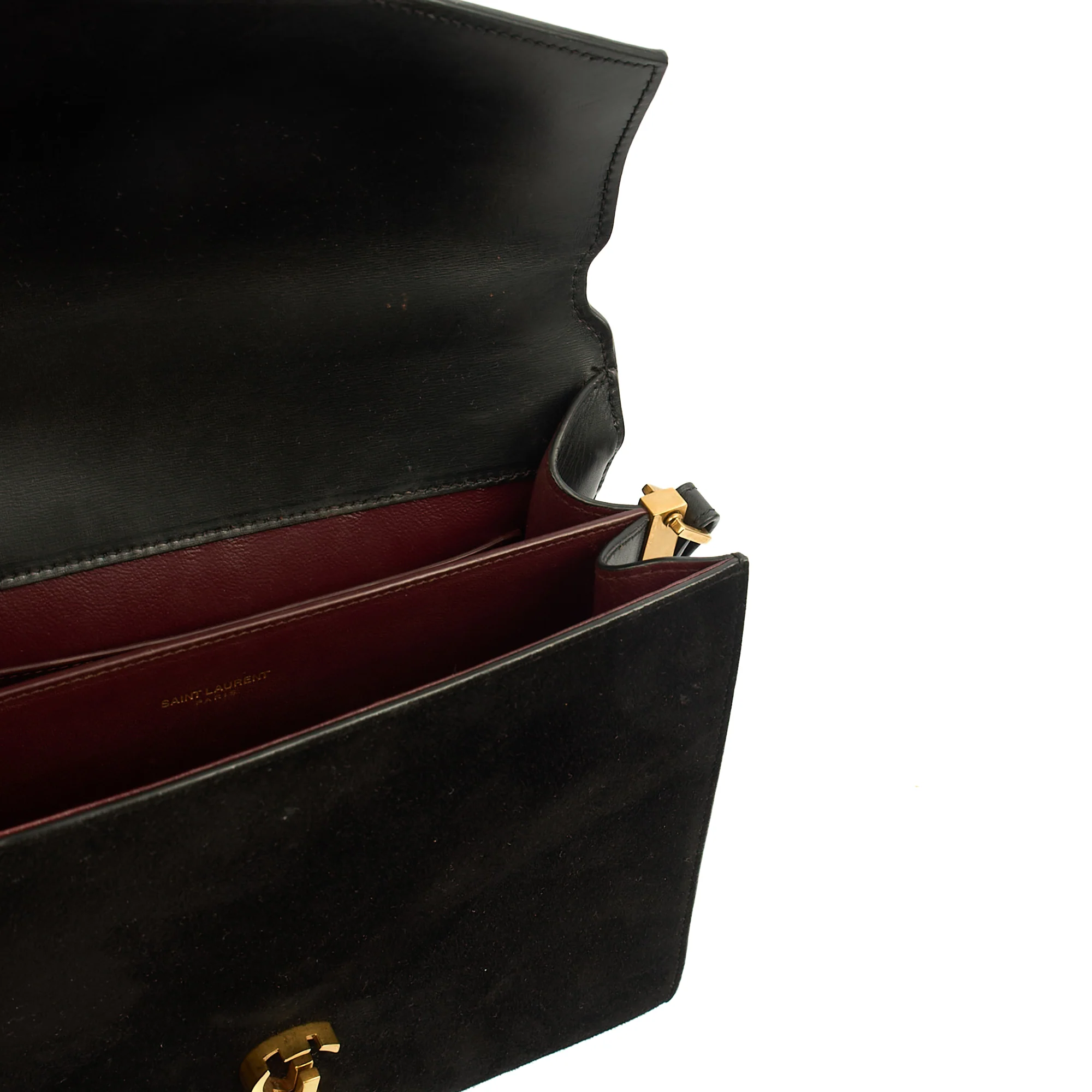 Picture of Saint Laurent Top Handle Cassandra Top Handle - Medium in Black, Leather