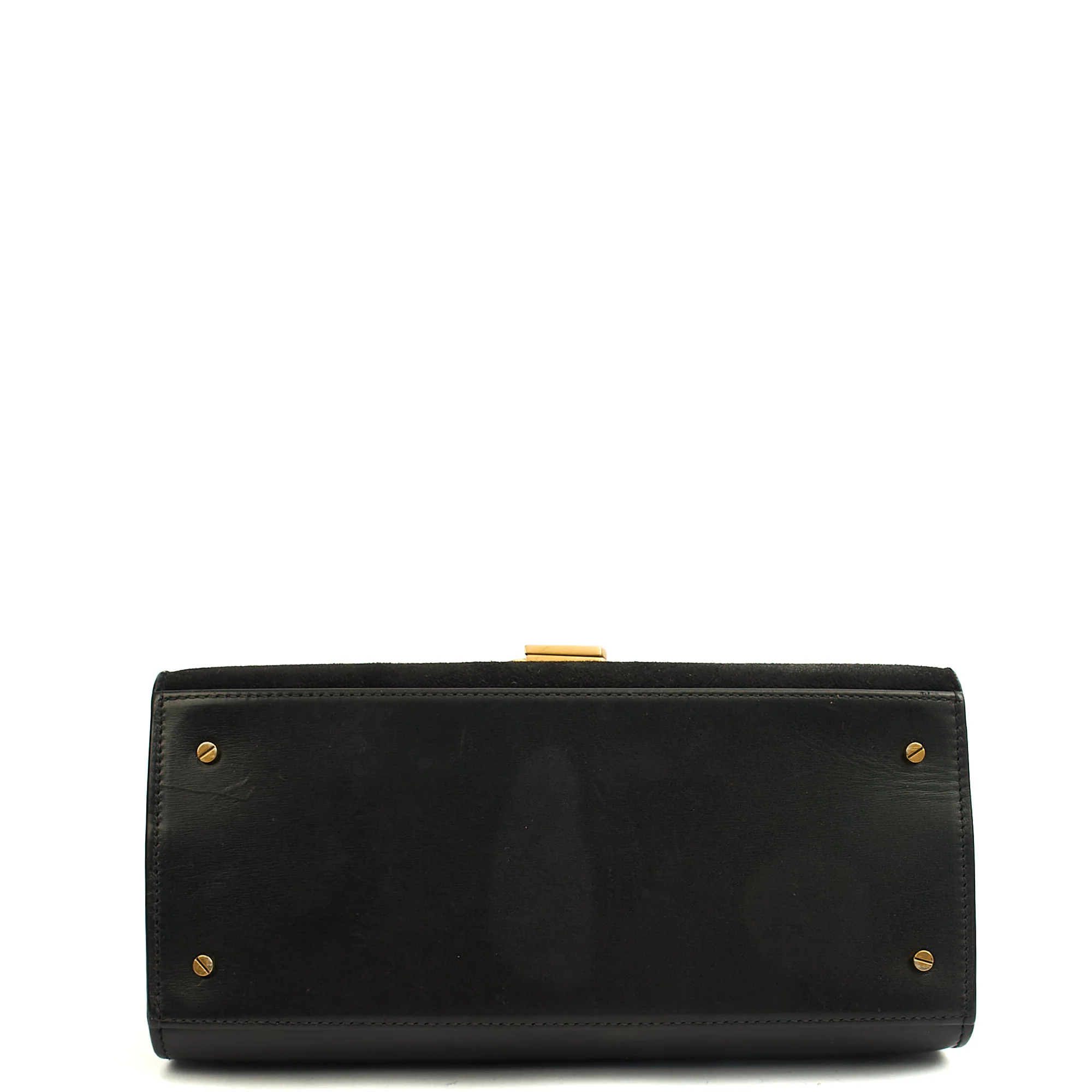 Picture of Saint Laurent Top Handle Cassandra Top Handle - Medium in Black, Leather