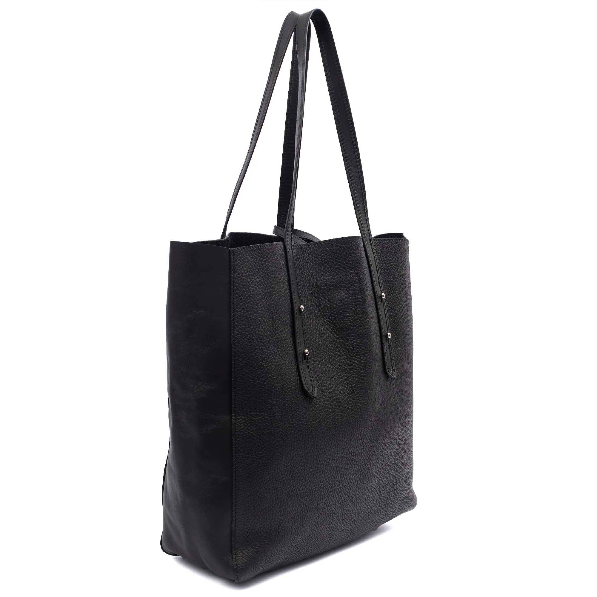 Picture of Aspinal of London Tote London Tote - Midi in Black, Leather