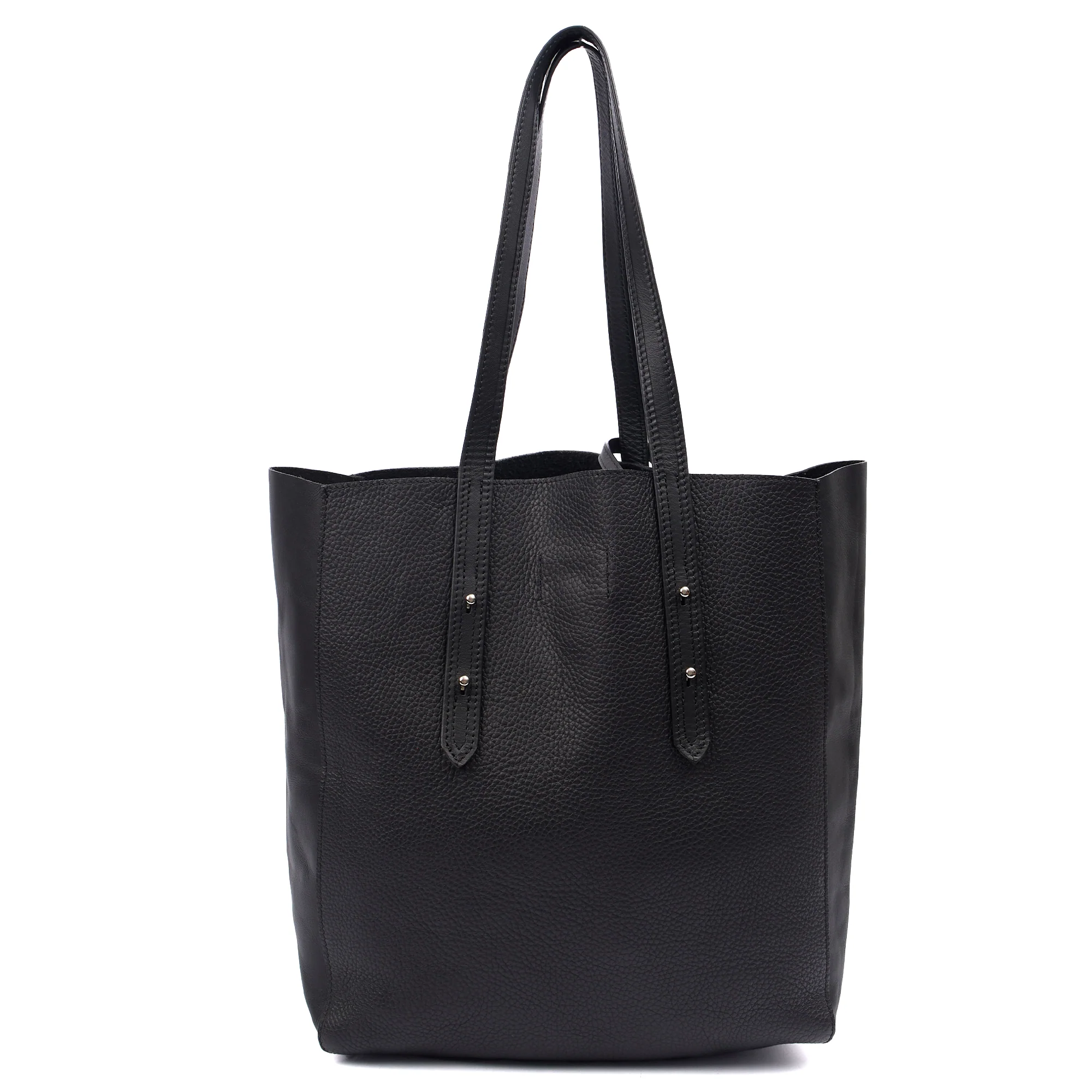 Picture of Aspinal of London Tote London Tote - Midi in Black, Leather