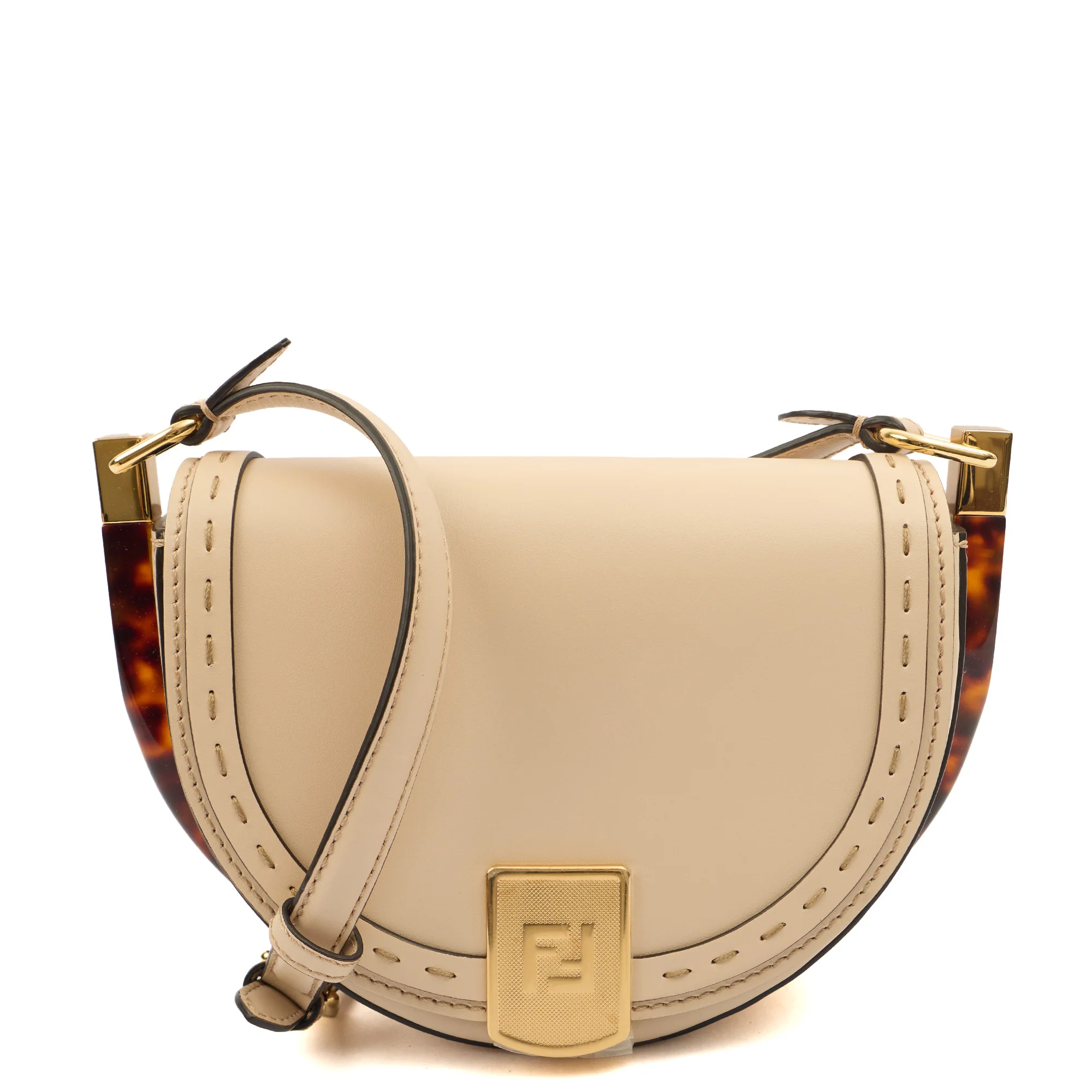 Picture of Fendi Cross Body Moonlight in Neutral, Leather