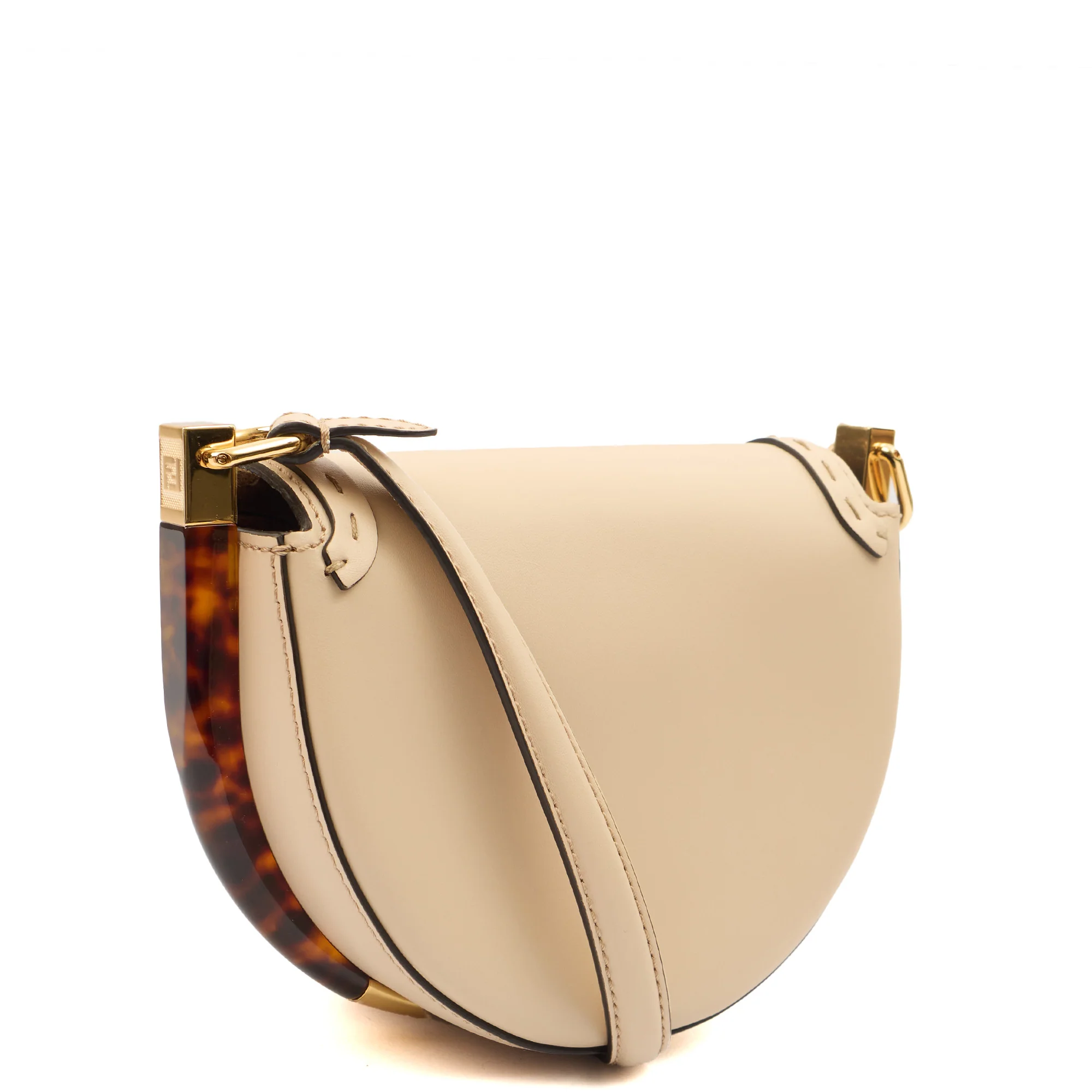 Picture of Fendi Cross Body Moonlight in Neutral, Leather